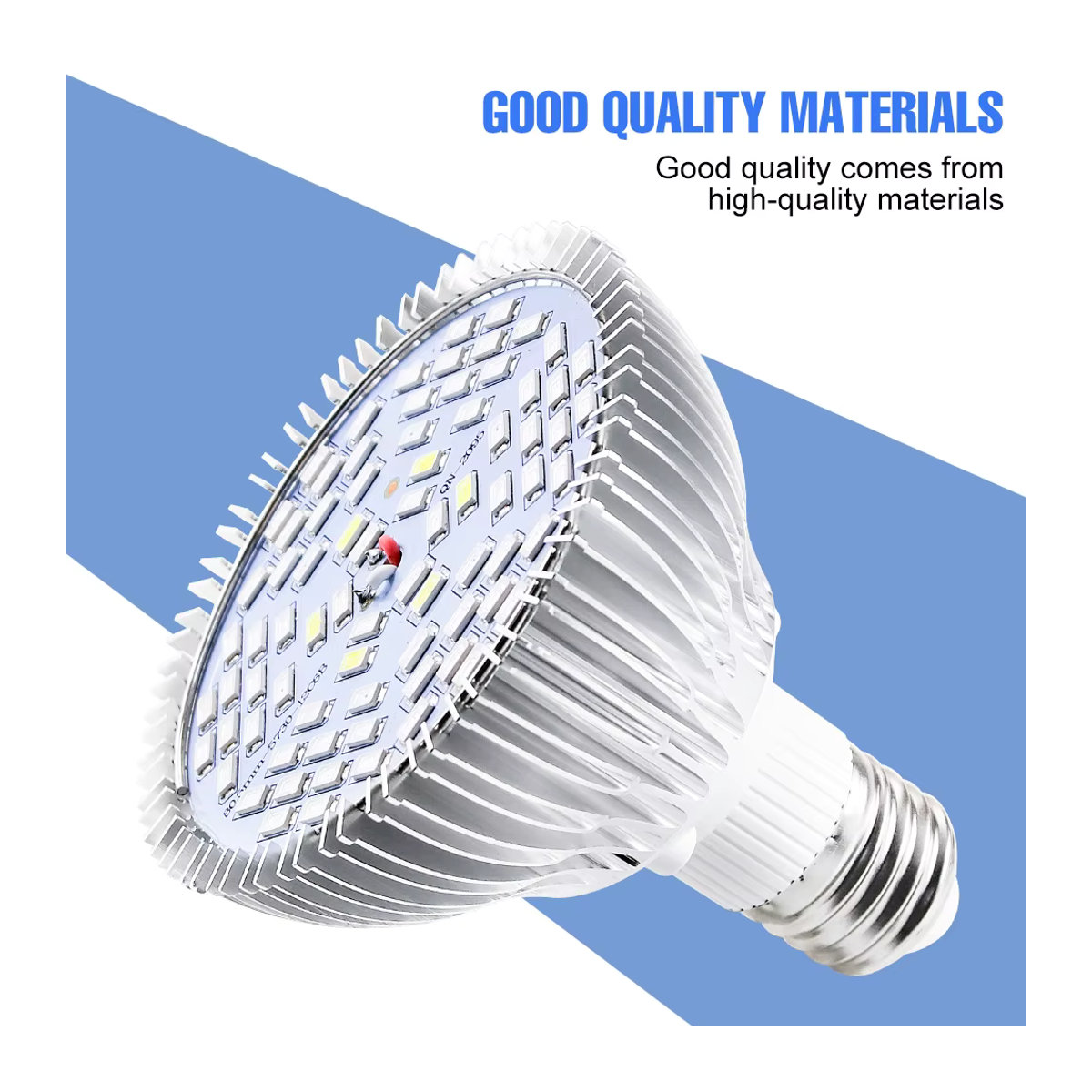 CanLing LED Pflanzenlampe E27 150W Vollspektrum Wachstumslicht für Indoor Hydrokultur, Blumen, Sämlinge und Gemüse aus Aluminium - Bild 2
