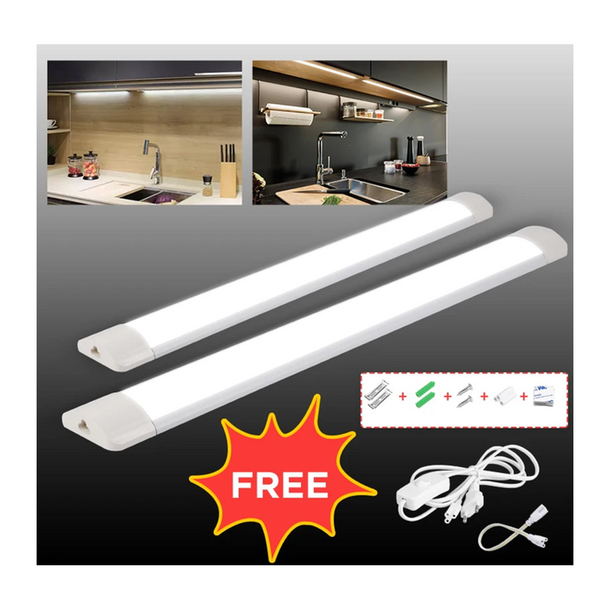 CANMEIJIA LED Bar Licht Profil T5 Rohr zur Innenbeleuchtung für Küche und Schrank, minimalistisches Design, AC85-265V - Bild 1