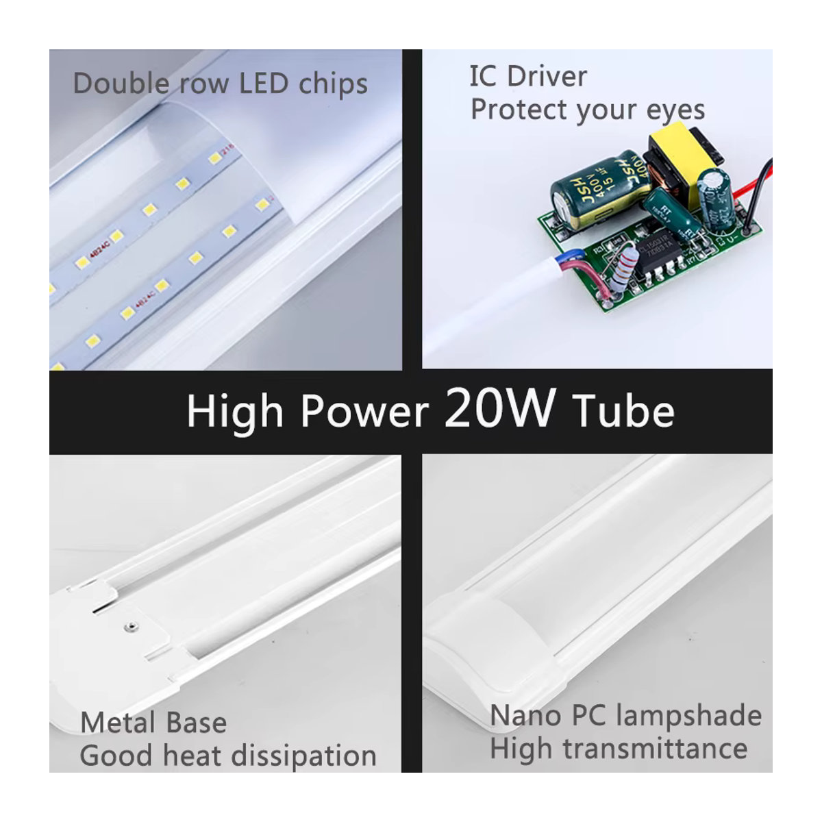 CANMEIJIA LED Bar Licht Profil T5 Rohr zur Innenbeleuchtung für Küche und Schrank, minimalistisches Design, AC85-265V - Bild 2