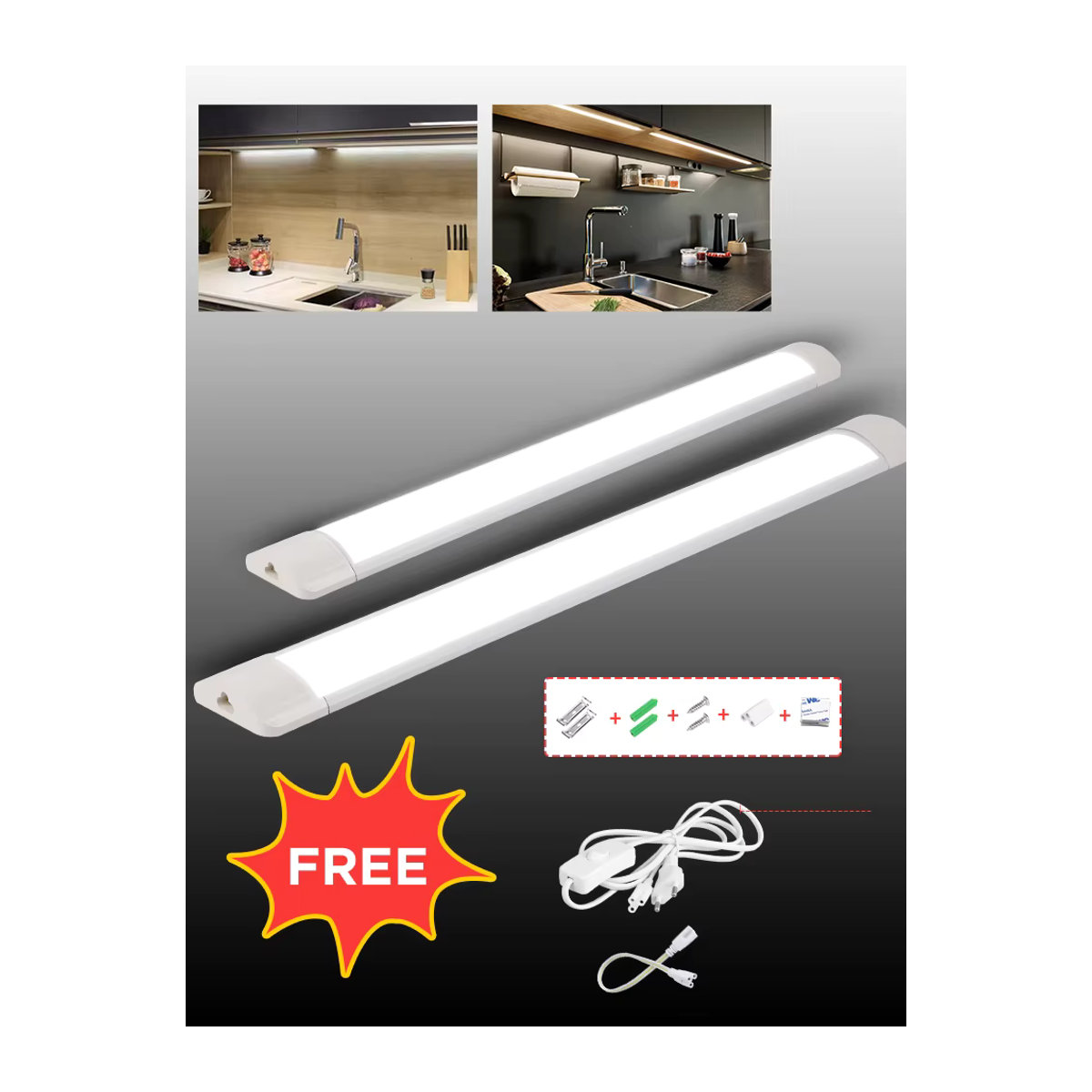 CANMEIJIA LED Bar Licht Profil T5 Rohr zur Innenbeleuchtung für Küche und Schrank, minimalistisches Design, AC85-265V - Bild 5