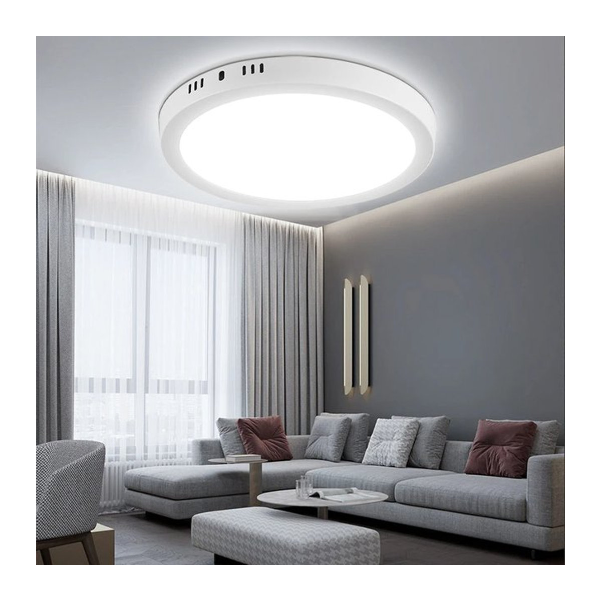 CANMEIJIA LED Deckenlampe Ultradünnes Panel Licht Weiß Minimalistisch 30W - Bild 1