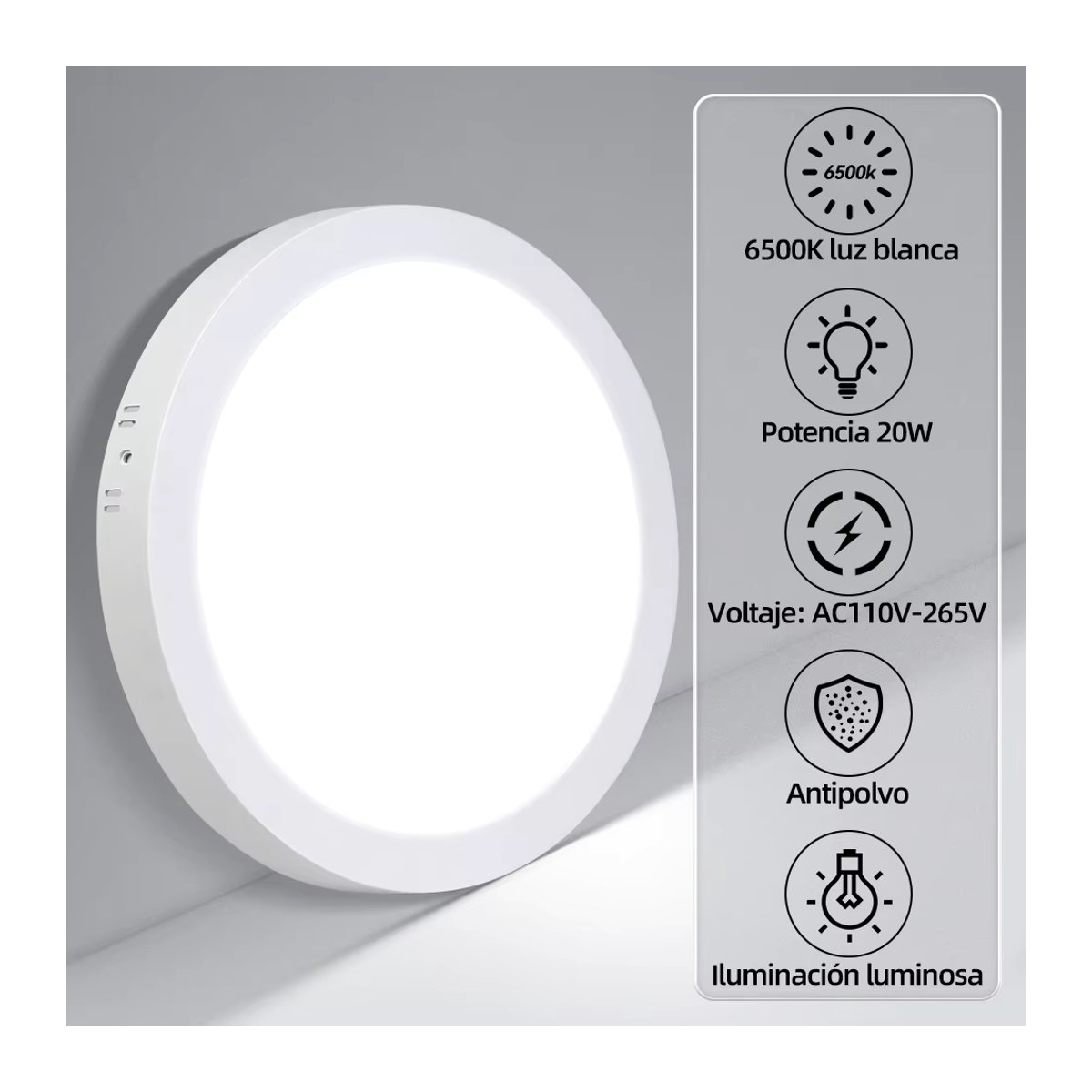CANMEIJIA LED Deckenlampe Ultradünnes Panel Licht Weiß Minimalistisch 30W - Bild 2