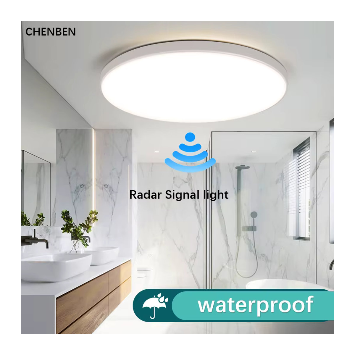 CANMEIJIA LED Deckenleuchte mit Bewegungssensor und Infrarot-Induktion in Weiß, minimalistischer Kronleuchter für Smart Home Korridor und Veranda - Bild 2