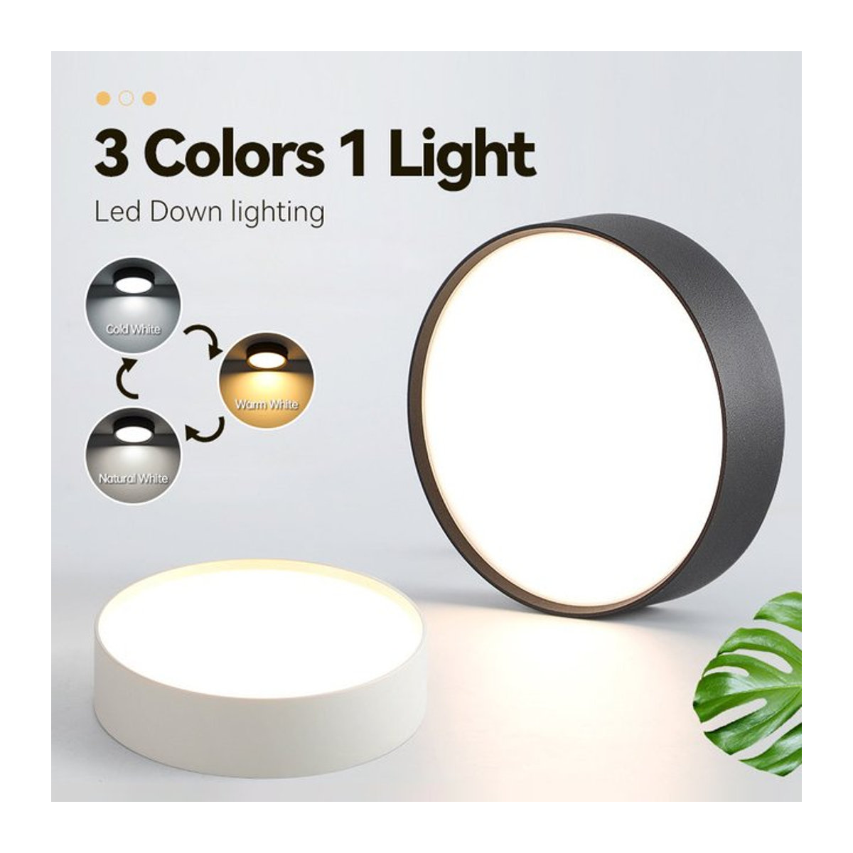 CANMEIJIA LED Deckenspot Weiß Minimalistischer Strahler für Wohnzimmer und Schlafzimmer - Bild 1