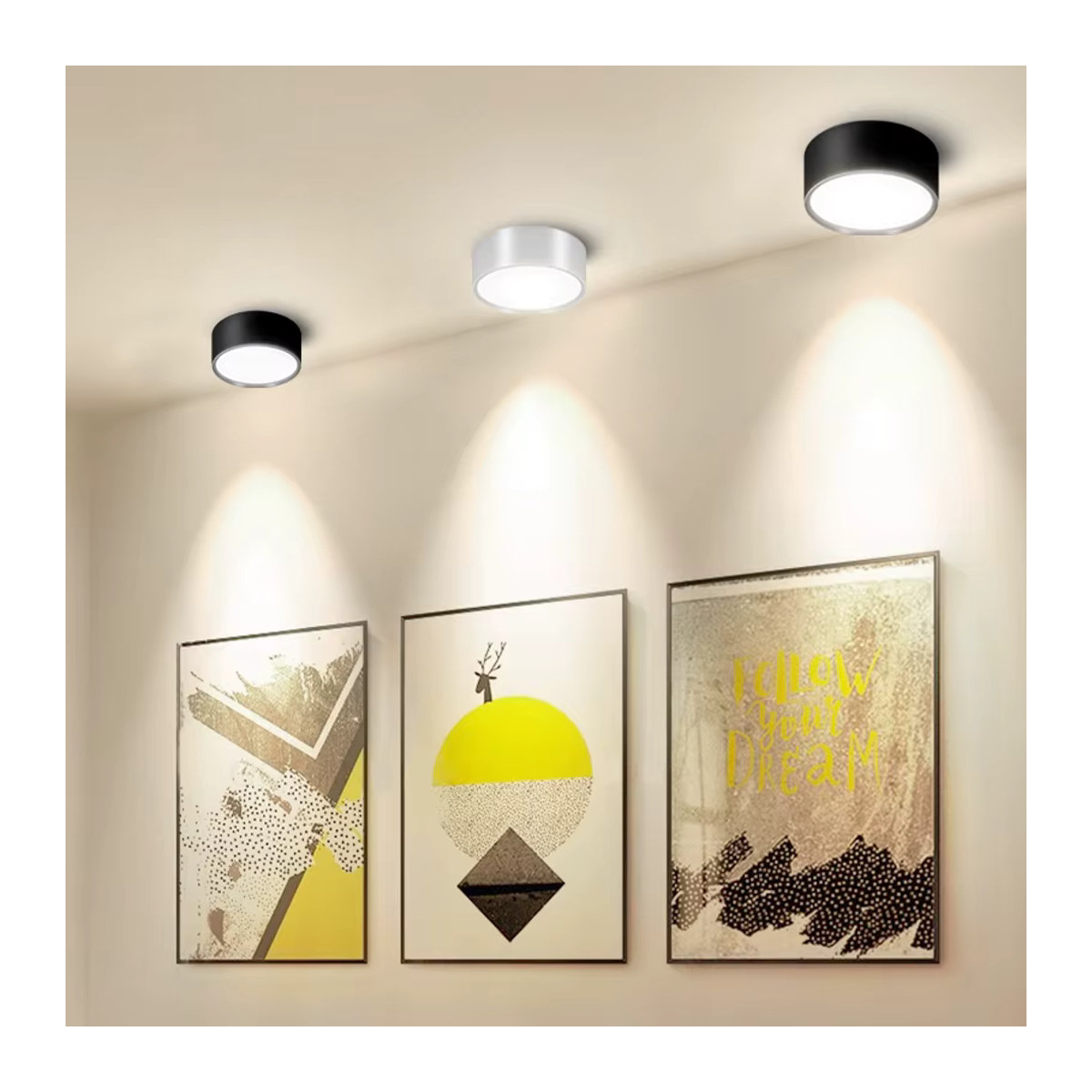 CANMEIJIA LED Deckenspot Weiß Minimalistischer Strahler für Wohnzimmer und Schlafzimmer - Bild 5