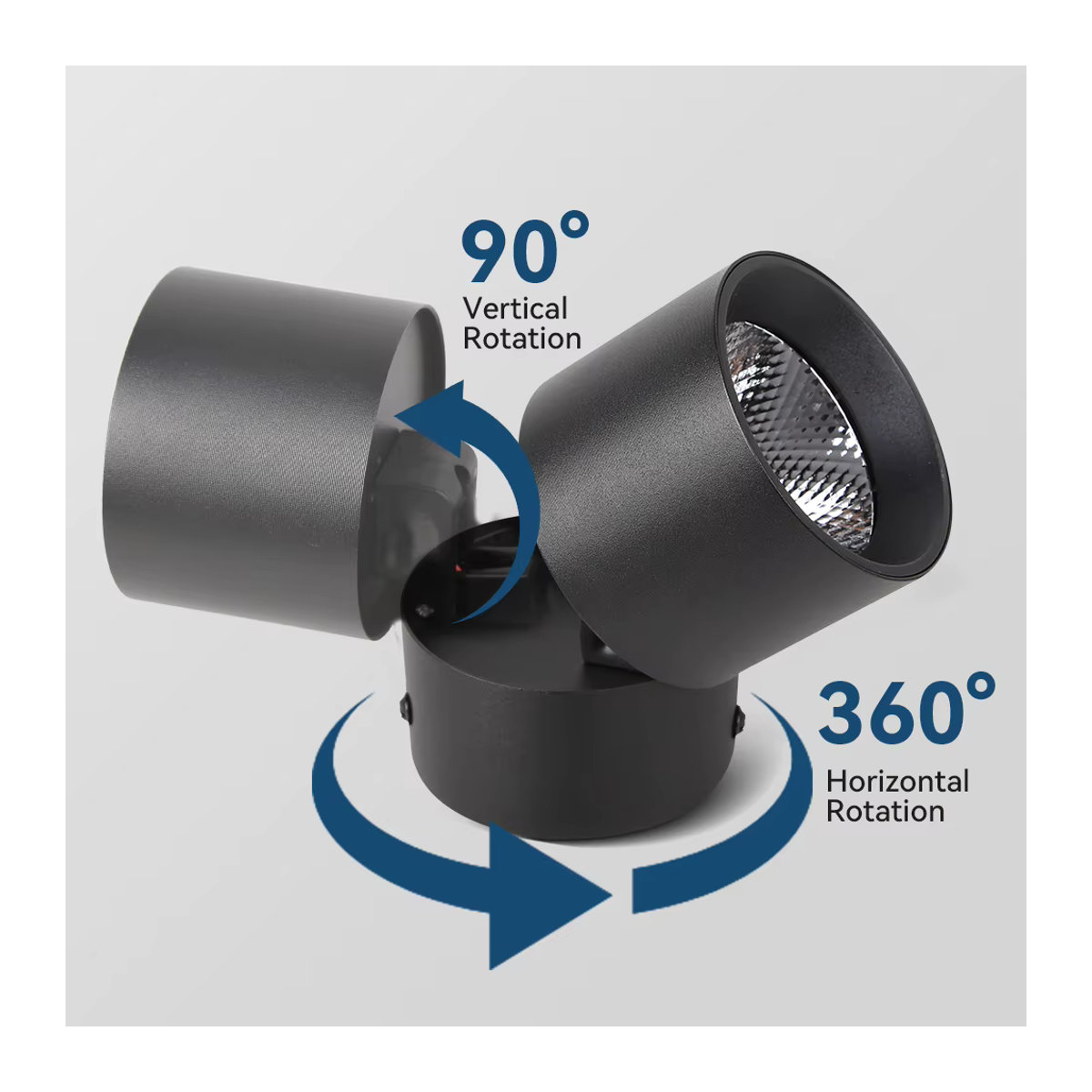 CANMEIJIA LED Deckenstrahler Modern Schwarz Aluminium Oberfläche Montage für Innenräume - Bild 2
