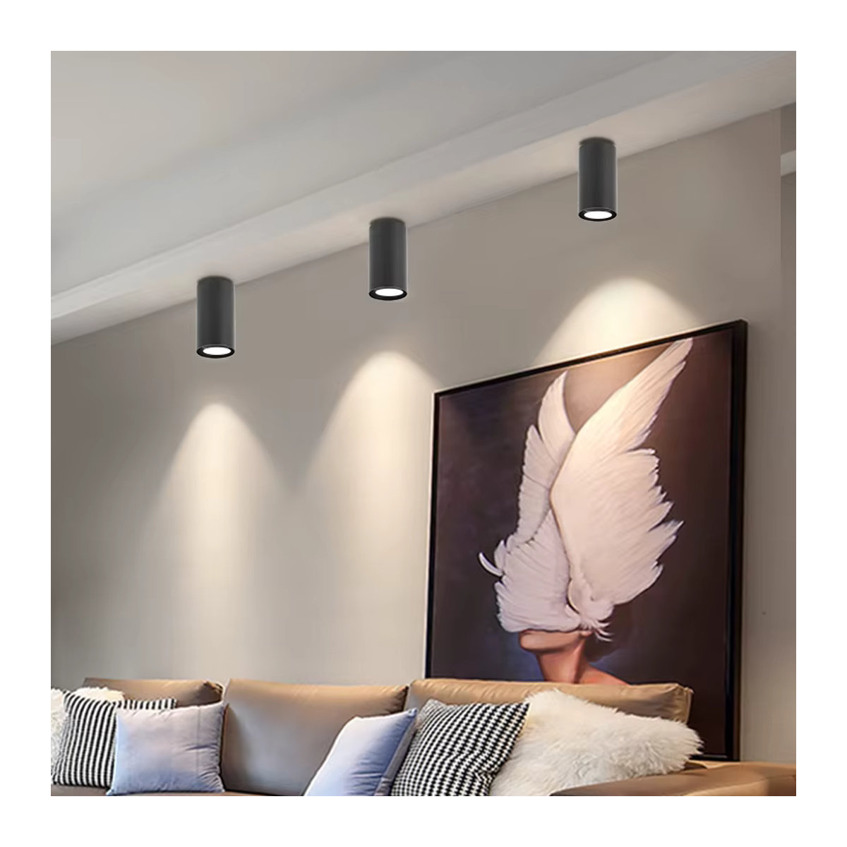 CANMEIJIA LED-Downlight GU10 Deckenspot aus Aluminium in Schwarz für Aufbaumontage - Bild 4