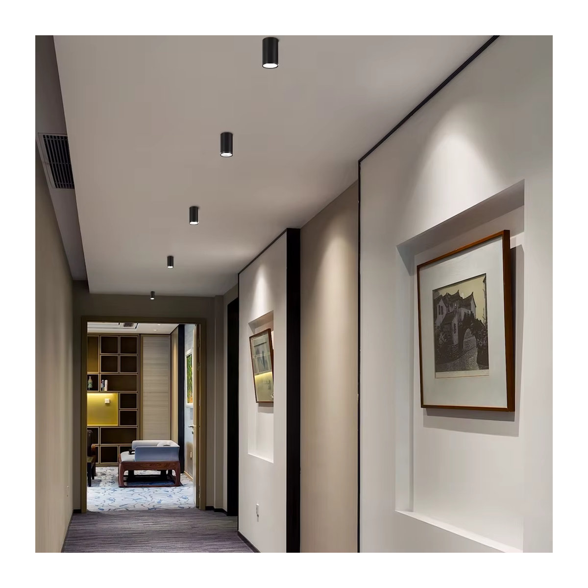 CANMEIJIA LED-Downlight GU10 Deckenspot aus Aluminium in Schwarz für Aufbaumontage - Bild 6