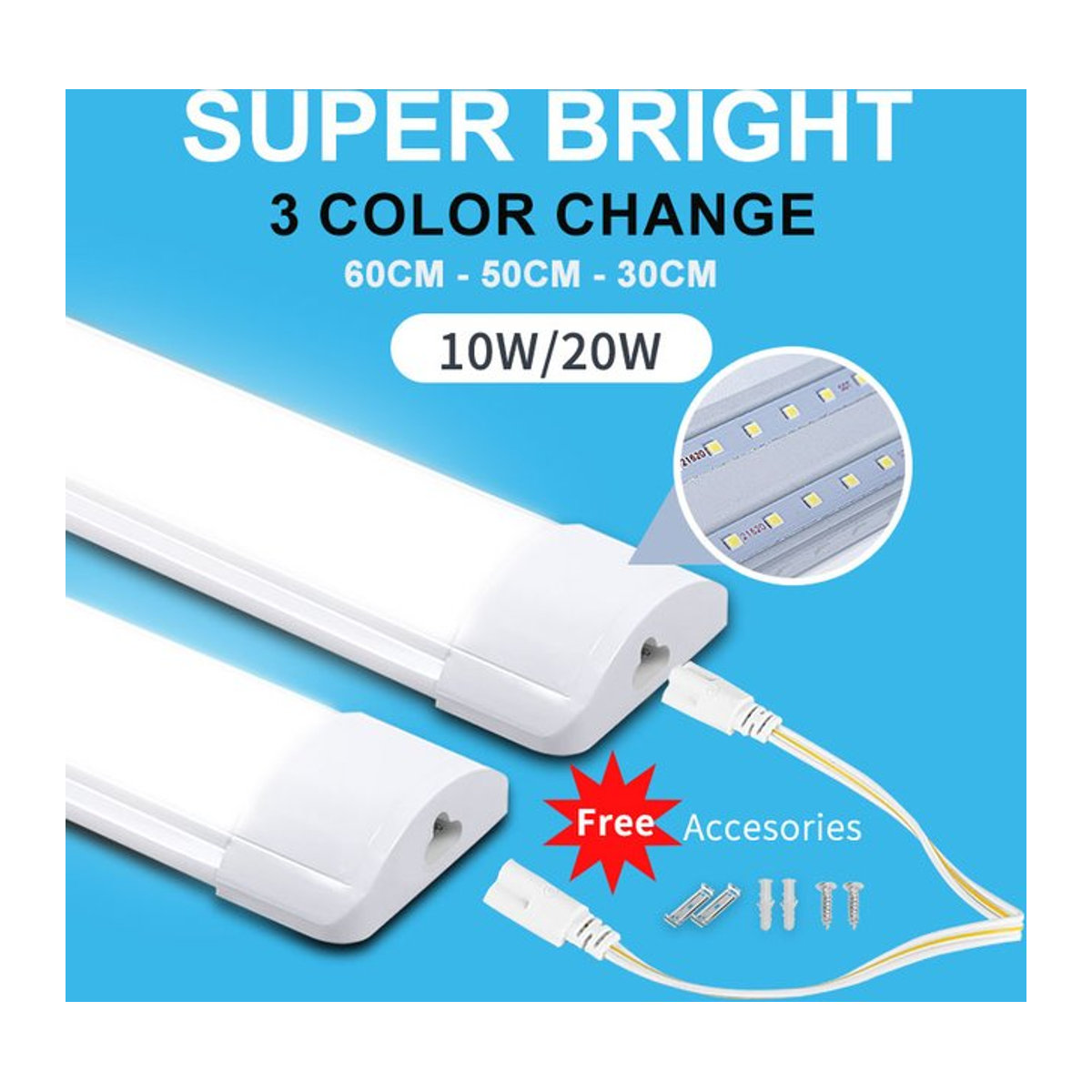 CANMEIJIA LED Küchenschrank Lampe mit 3 Farbwechseln, Weiß, Möbelbeleuchtung - Bild 1