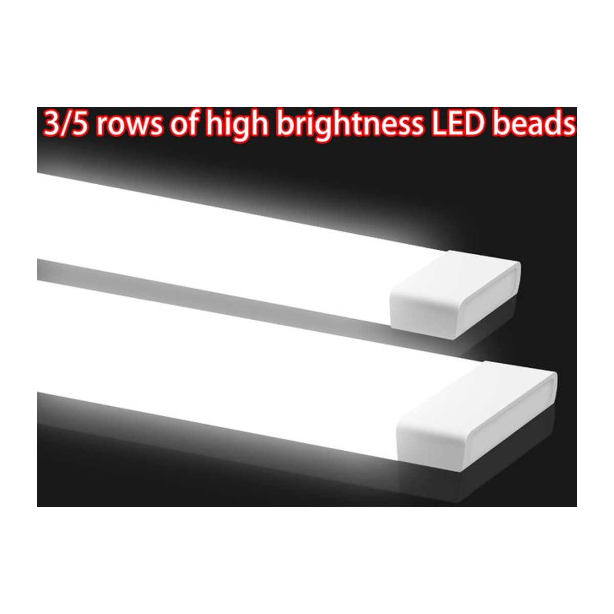 CANMEIJIA LED-Röhrenleuchte 100W aus Aluminium, minimalistische 120cm Lampenleiste für Büro, Heim, Küche und Gewerbe - Bild 1