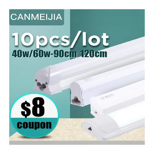 CANMEIJIA LED Röhrenleuchte T5 T8 für Zuhause und Bar, Kaltweiß, Länge: 120 cm