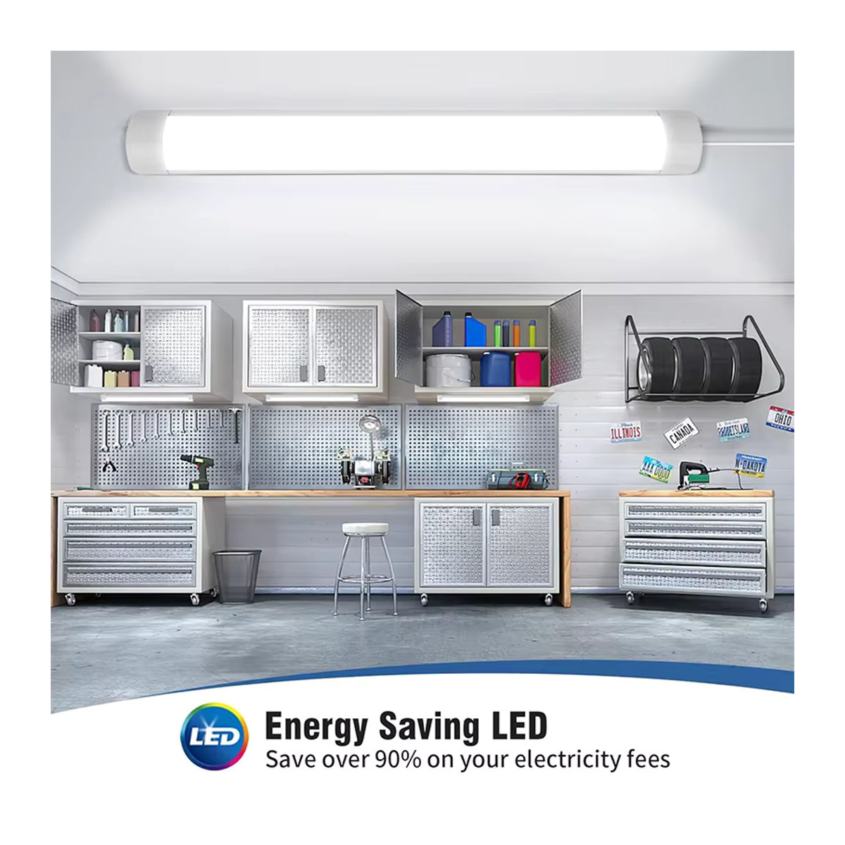 CANMEIJIA LED-Röhrenleuchten im minimalistischen Design für Küche, Büro und Gewerbe, erhältlich in 60 cm, 90 cm und 120 cm Länge - Bild 4