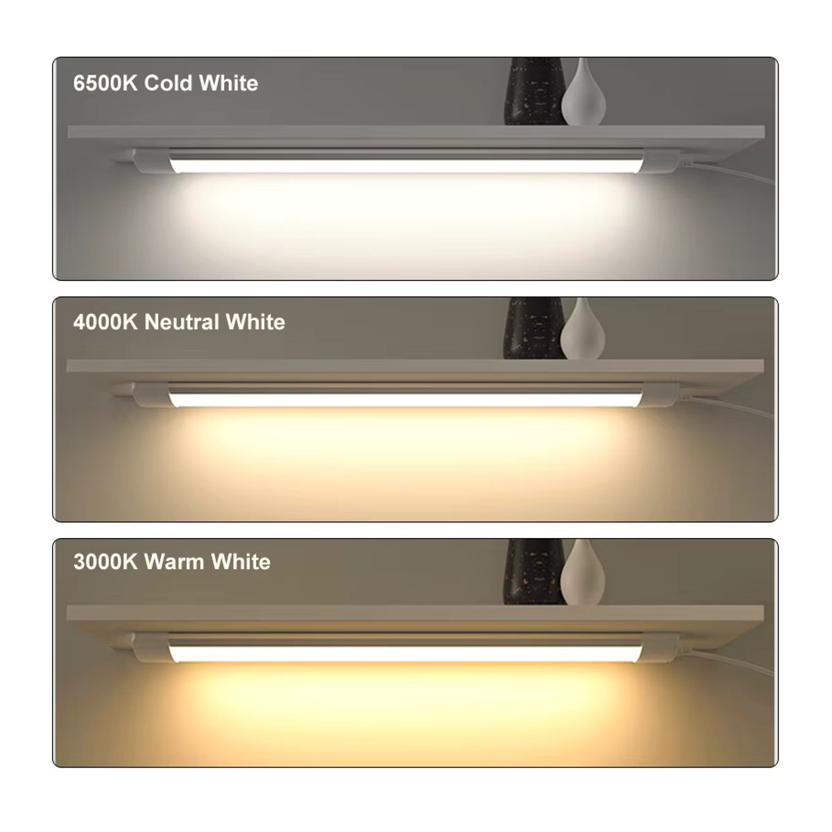 CANMEIJIA LED-Röhrenleuchten im minimalistischen Design für Küche, Büro und Gewerbe, erhältlich in 60 cm, 90 cm und 120 cm Länge - Bild 5