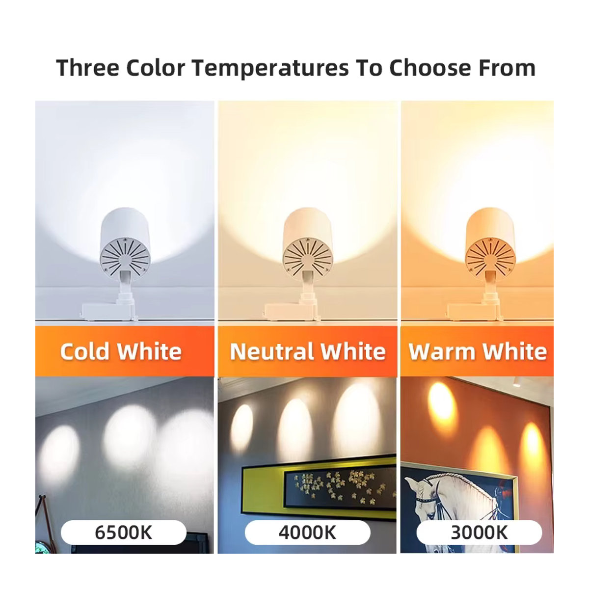 CANMEIJIA LED-Schienenlicht-Set Schwarz Modern mit 40 W Strahler für Innenbeleuchtung - Bild 4