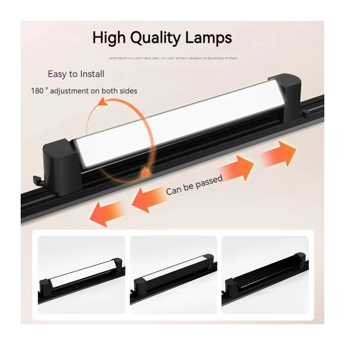 CANMEIJIA LED Schienensystem Set in Schwarz aus Aluminium mit 20 W Strahler für moderne Innenbeleuchtung - Bild 3