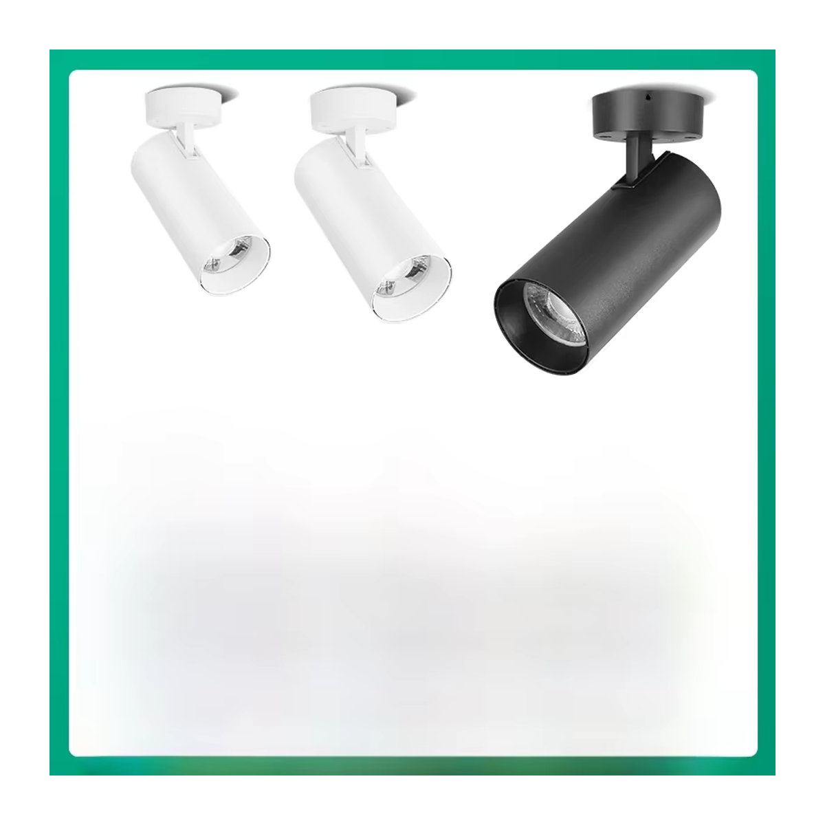 CANMEIJIA LED Strahler Aufputz Weiß Minimalistisches Dreifarbiges Downlight für Wohnzimmer Schlafzimmer und Küche - Bild 6