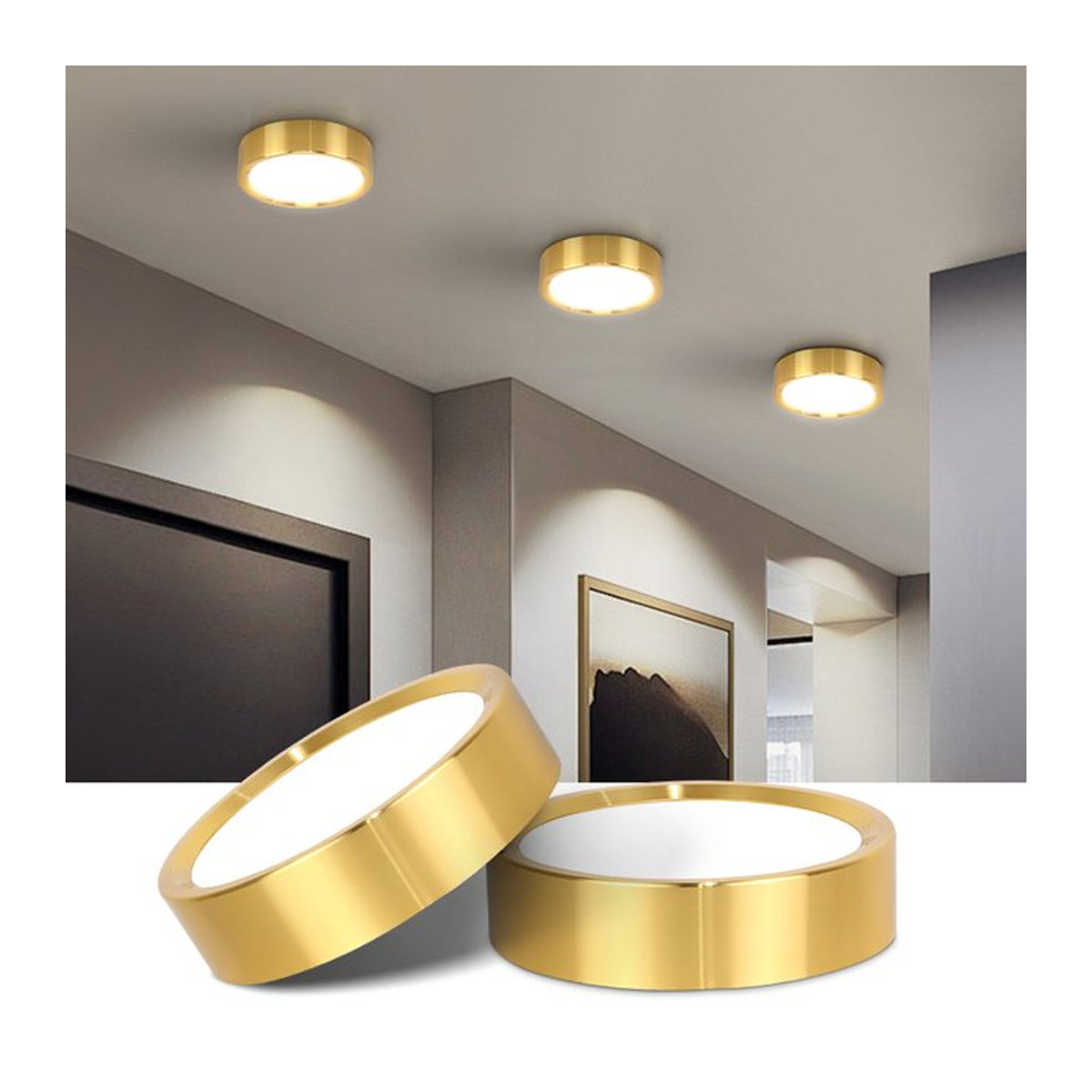 CANMEIJIA LED Strahler Modern Tricolor Deckenlampe in Weiß für Küche und Eingangsbereich 15/25 W - Bild 1