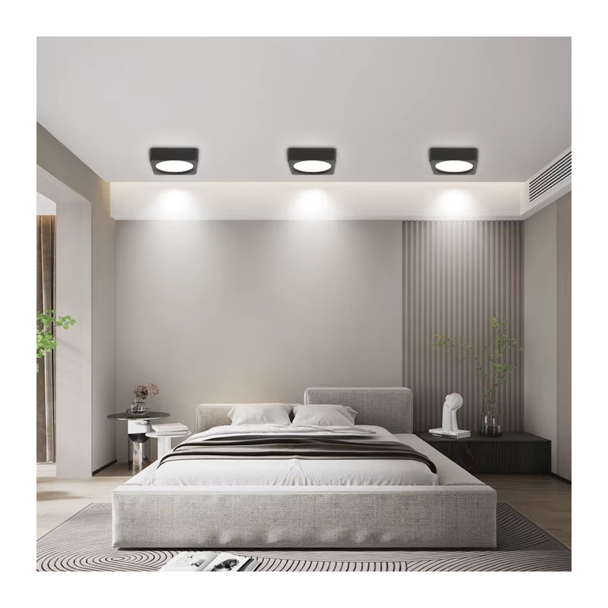 CANMEIJIA Mini LED Deckenlampe Schwarz Minimalistisch 25W Panel Leuchte für Wohnzimmer Küche und Schlafzimmer - Bild 6
