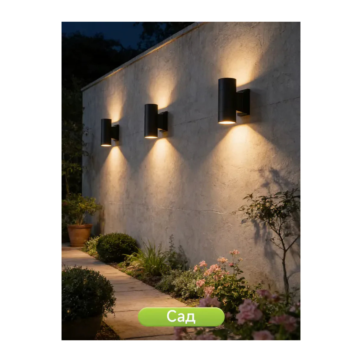 CANMEIJIA Moderne Außenwandleuchte aus Aluminium in Schwarz für Garten und Eingangsbereich - Bild 6