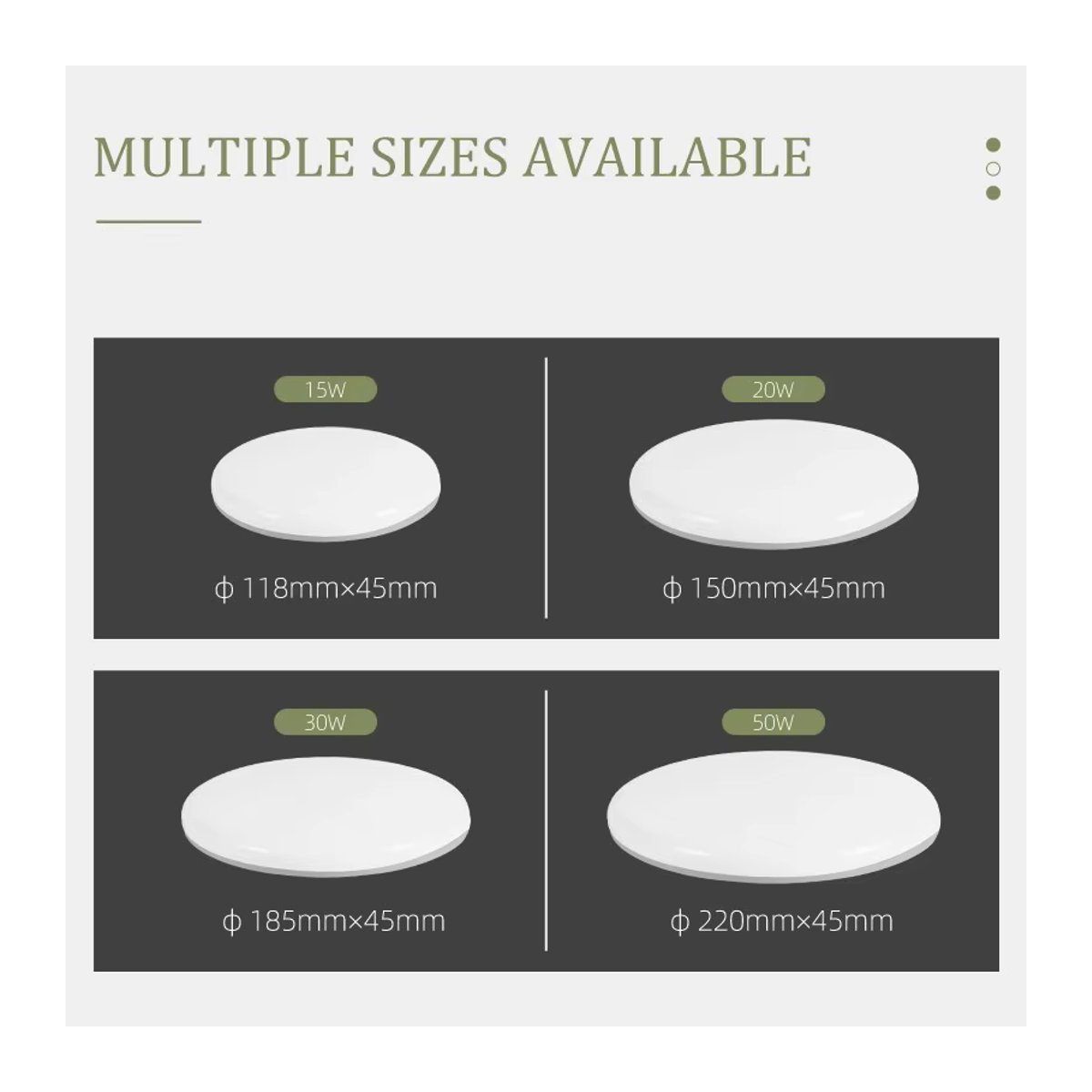 CANMEIJIA Moderne LED Deckenlampe Rund in Weiß 50W - Bild 4