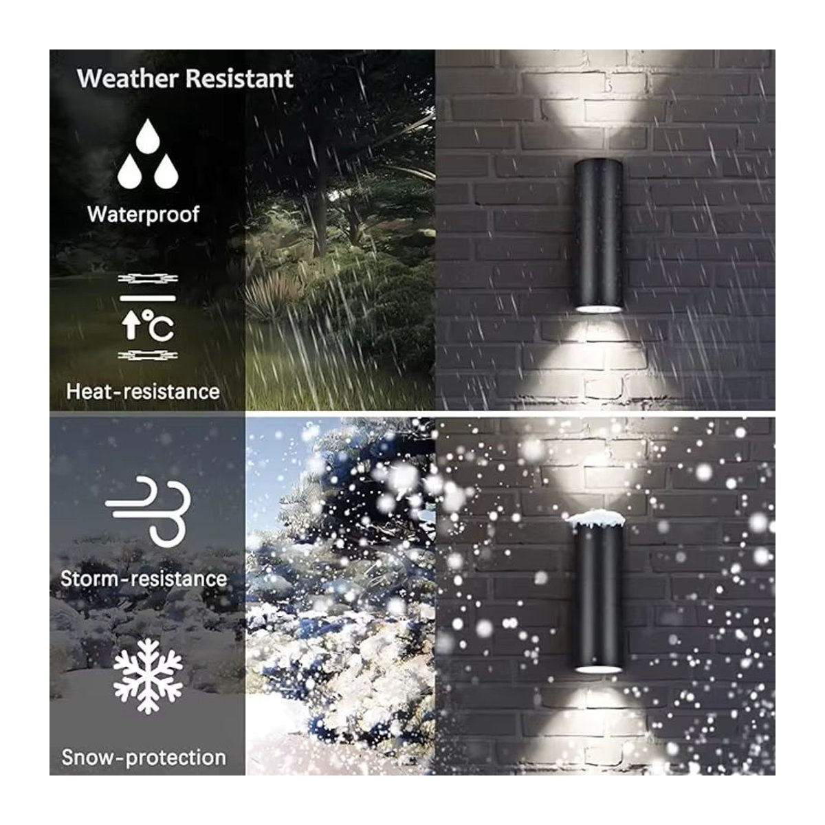 CANMEIJIA Moderne LED Wandleuchte für Innen und Außen mit E27 Fassung, Wasserdicht für Korridor, Schlafzimmer und Veranda - Bild 4