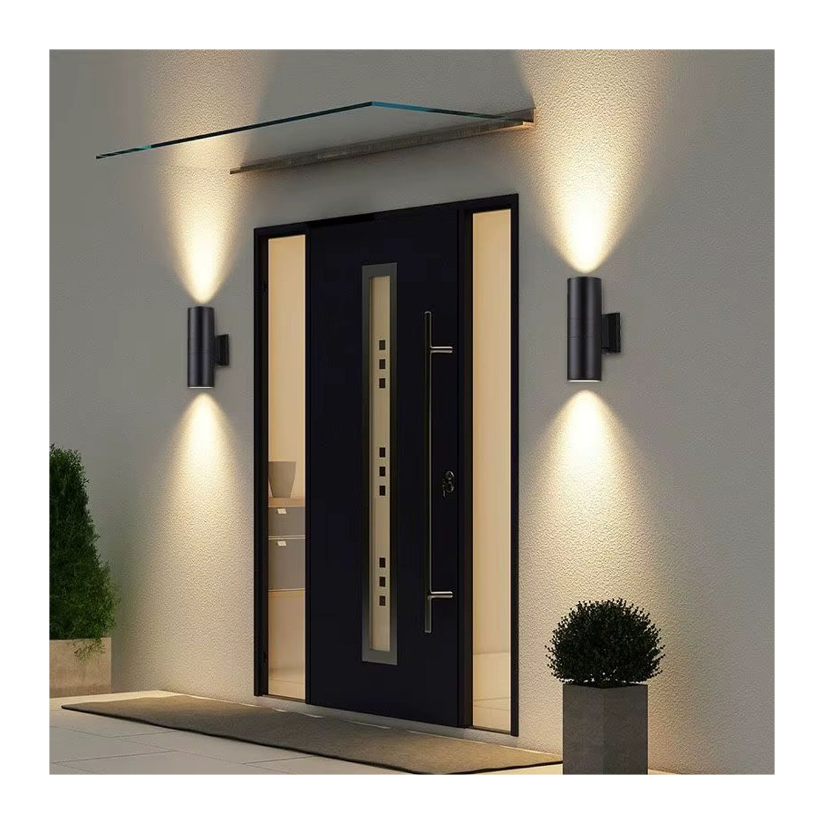CANMEIJIA Moderne LED Wandleuchte für Innen und Außen mit E27 Fassung, Wasserdicht für Korridor, Schlafzimmer und Veranda - Bild 5