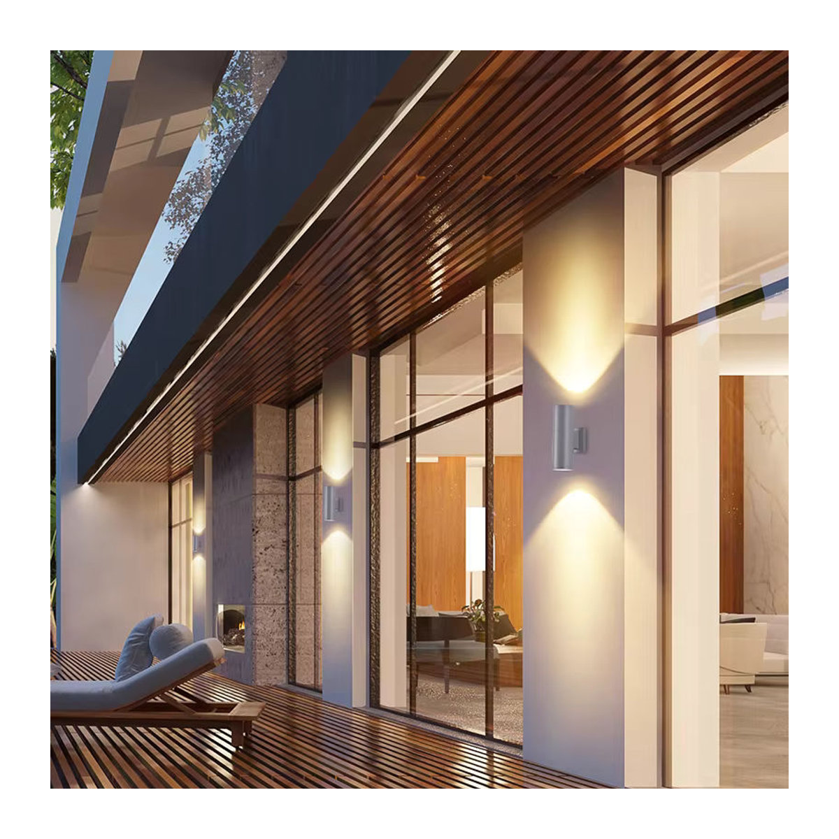 CANMEIJIA Moderne LED Wandleuchte für Innen und Außen mit E27 Fassung, Wasserdicht für Korridor, Schlafzimmer und Veranda - Bild 6
