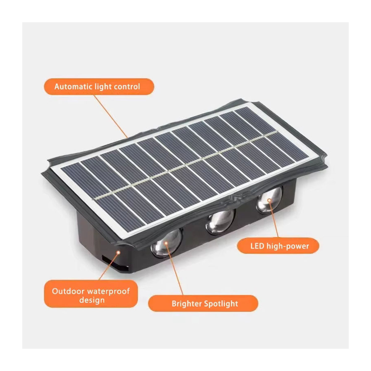 CANMEIJIA RGB Solar LED Wandleuchte Modern Outdoor Wasserdicht in Schwarz und Bunt - Bild 3