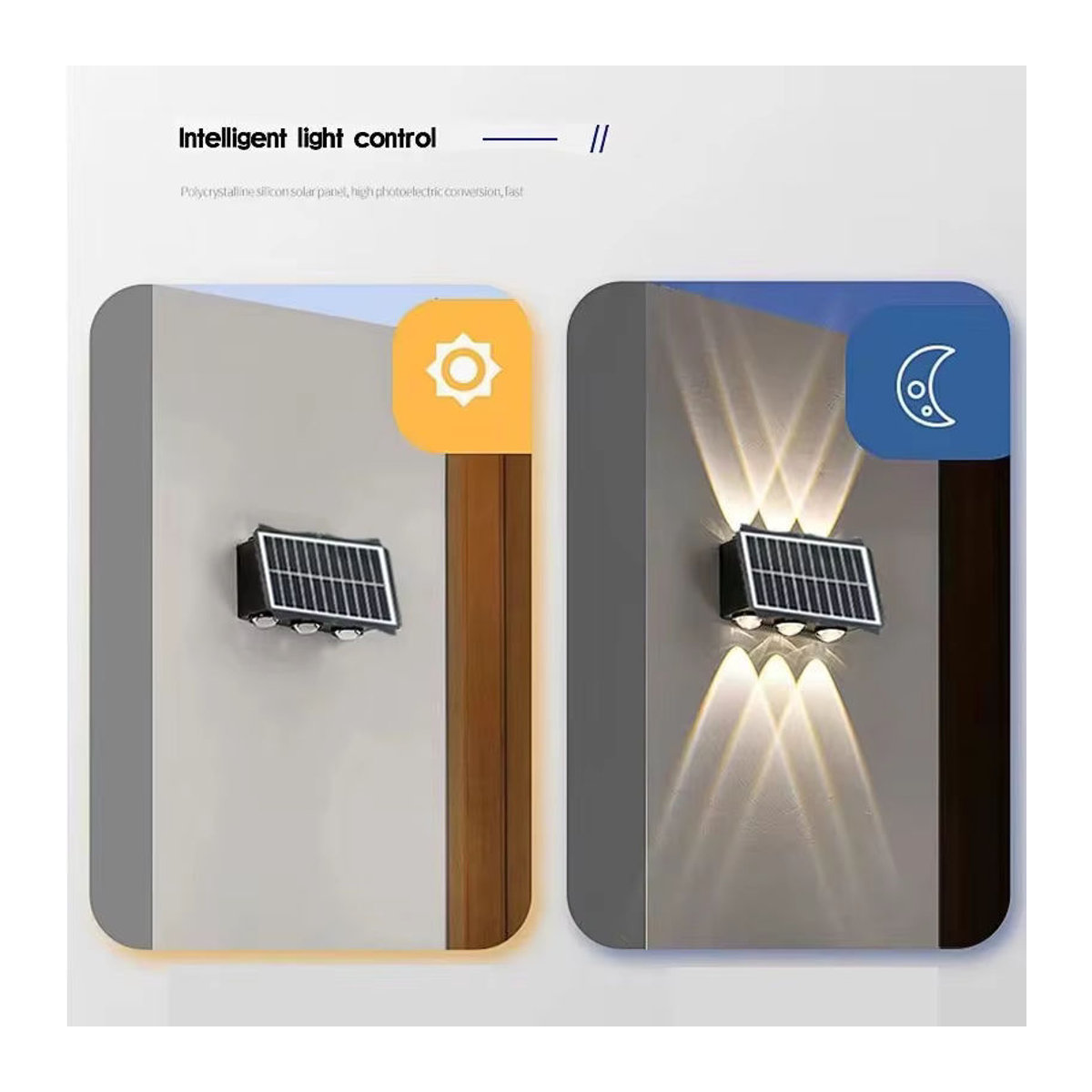 CANMEIJIA RGB Solar LED Wandleuchte Modern Outdoor Wasserdicht in Schwarz und Bunt - Bild 5