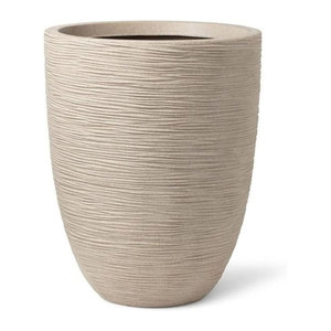 CAPI EUROPE Vase Waste Rib NL in Beige Terrazzo, B: 46 cm, H: 58 cm