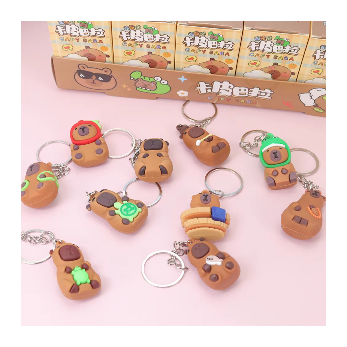 Capybara Blind Box Actionfigur aus Kunststoff in Braun als Geschenk für Kinder - Bild 2