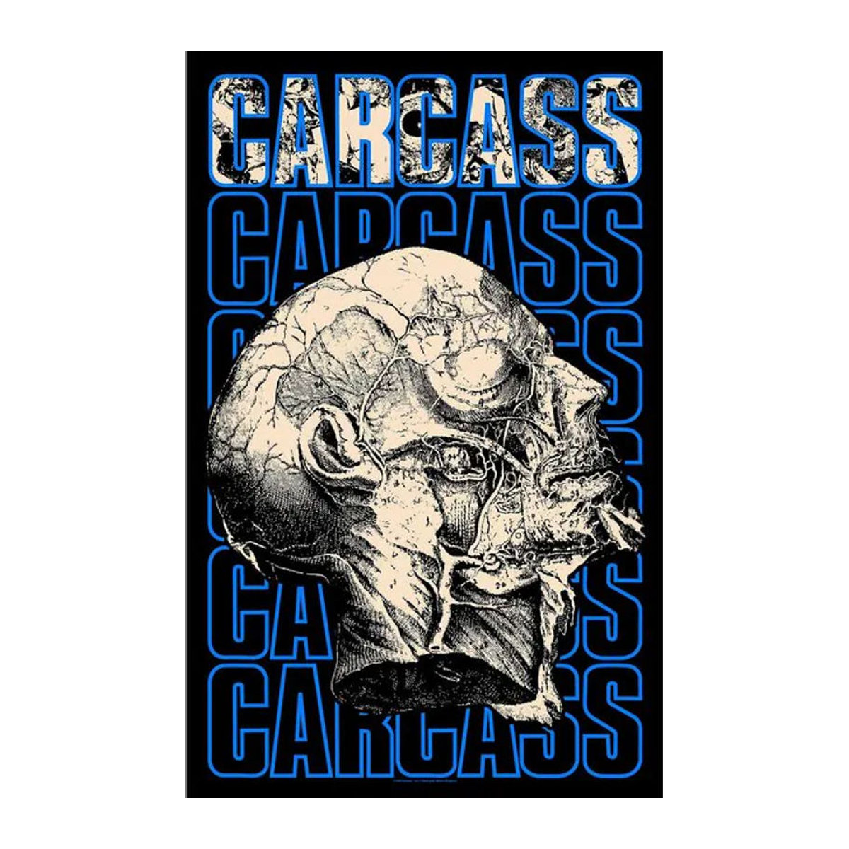 Carcass Necro Head Textil Poster Porträt in Mehrfarbig, B/H: 106 x 70 cm - Bild 1