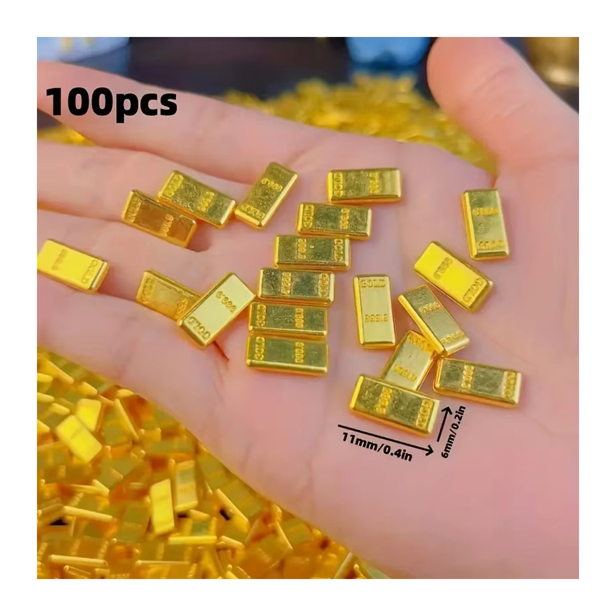 Carni 100er Set Mini-Metalldekorationen in Gold mit oriental - Bild 4