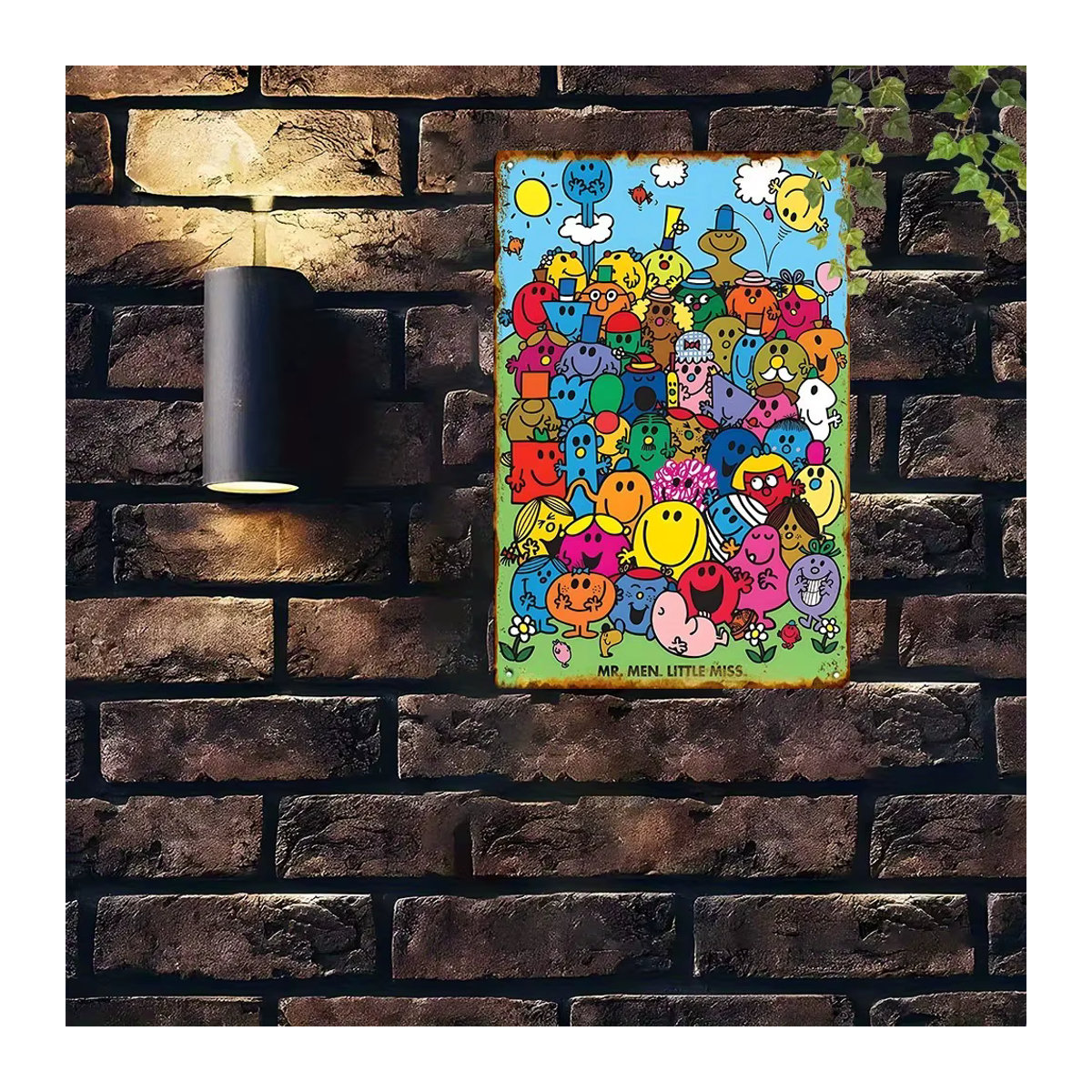 CARTDECORZ Mr. Men Little Miss Vintage Blechschild aus Metall, mehrfarbig, Rechteckig, Hochformat, B: 20 cm, H: 30 cm - Bild 3
