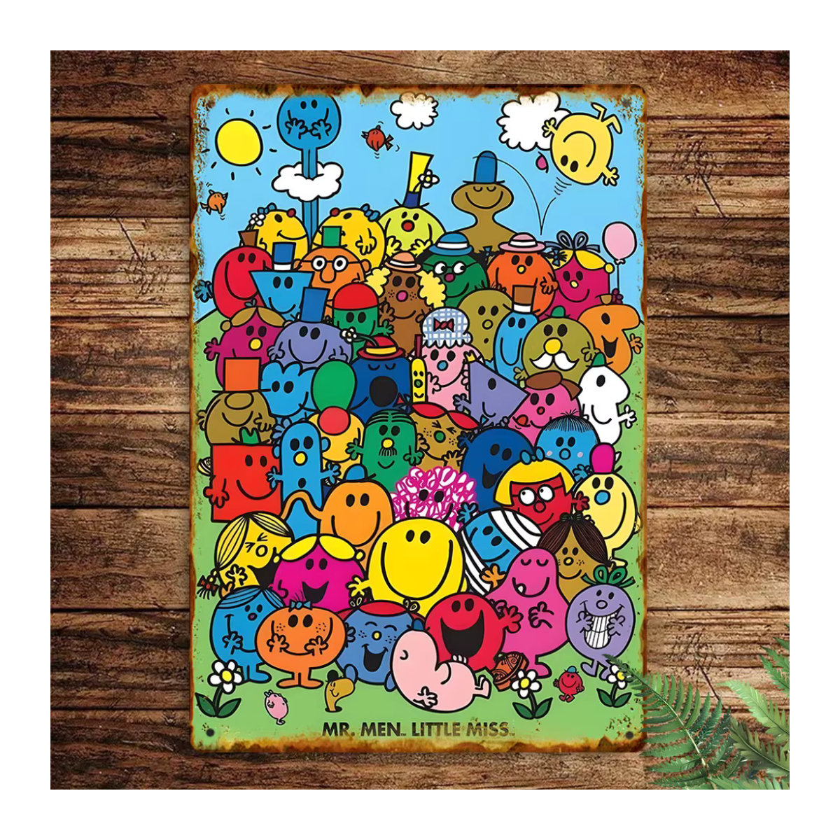 CARTDECORZ Mr. Men Little Miss Vintage Blechschild aus Metall, mehrfarbig, Rechteckig, Hochformat, B: 20 cm, H: 30 cm - Bild 4