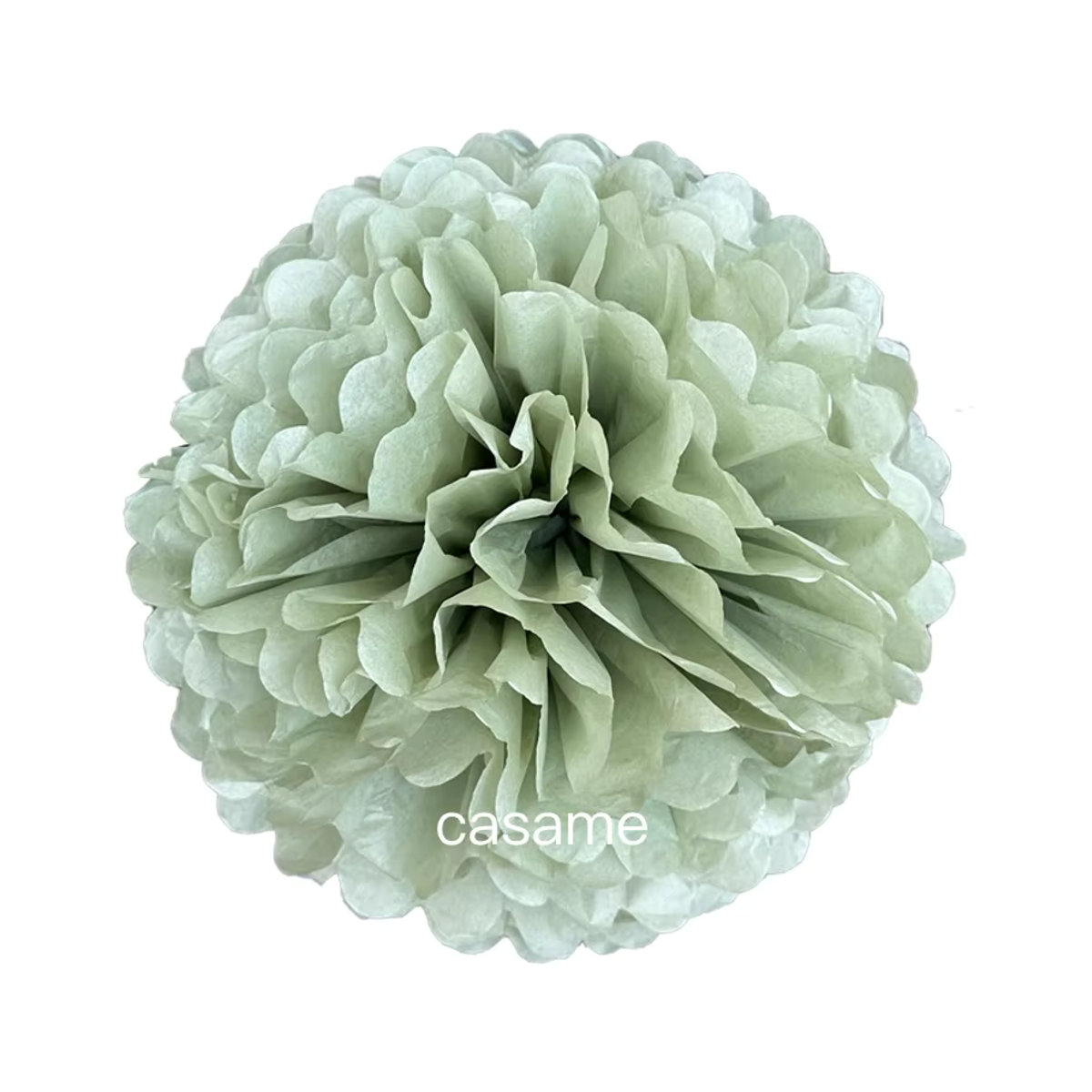 Casame Papier Pompoms in Salbeigrün und Mehrfarbig zur Dekoration für Hochzeit und Geburtstag - Bild 2