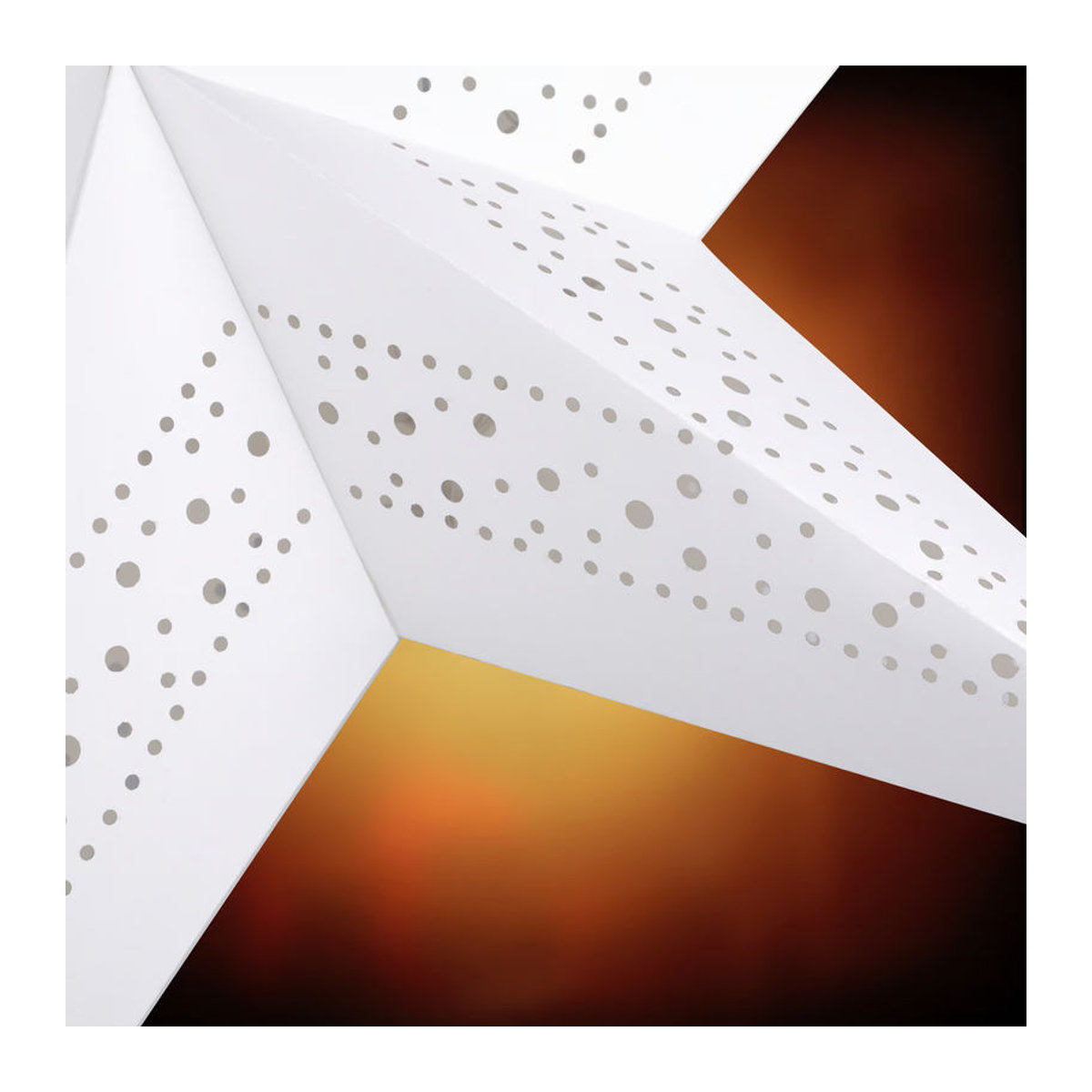 Casaria LED Papierstern in Creme mit Punkten für Weihnachten und Advent, Durchmesser: 60 cm - Bild 4