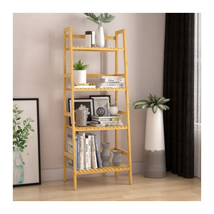 Casaria® Leiterregal aus Bambus in Braun, Skandinavisch, H x B x T: 123 x 48 x 32 cm