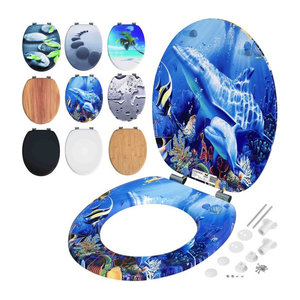 CASARIA Toilettensitz Sealife mit Absenkautomatik in Blau und Bunt, B/T/H: 43,5 x 43,5 x 37,5 cm