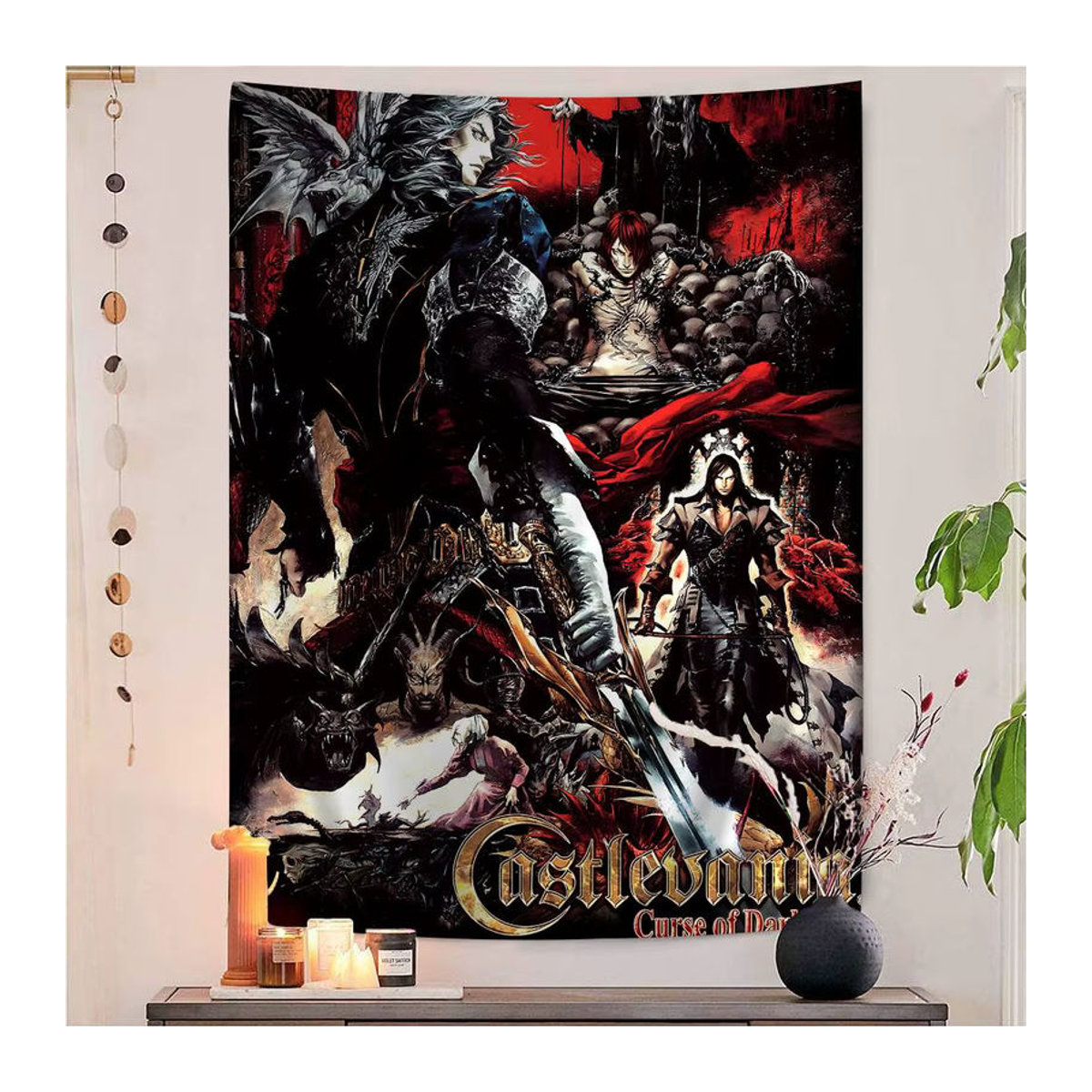 Castlevania Spieldagramm Wandteppich von Potdemiel, mehrfarbiger Textil-Wandteppich im Hochformat für deine Wohnzimmer Dekoration - Bild 2