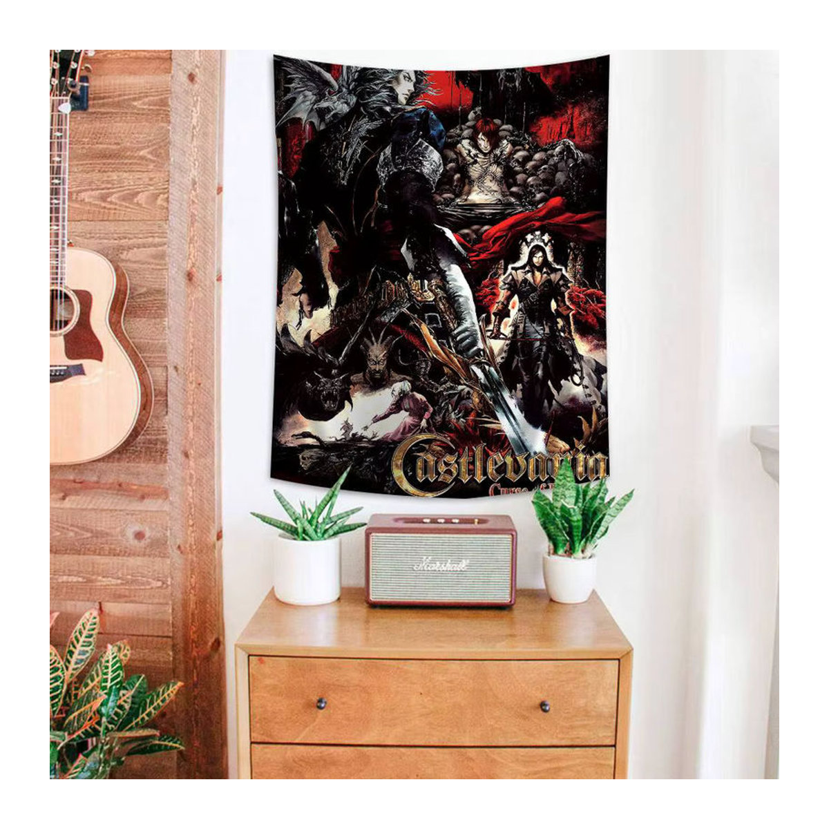 Castlevania Spieldagramm Wandteppich von Potdemiel, mehrfarbiger Textil-Wandteppich im Hochformat für deine Wohnzimmer Dekoration - Bild 3