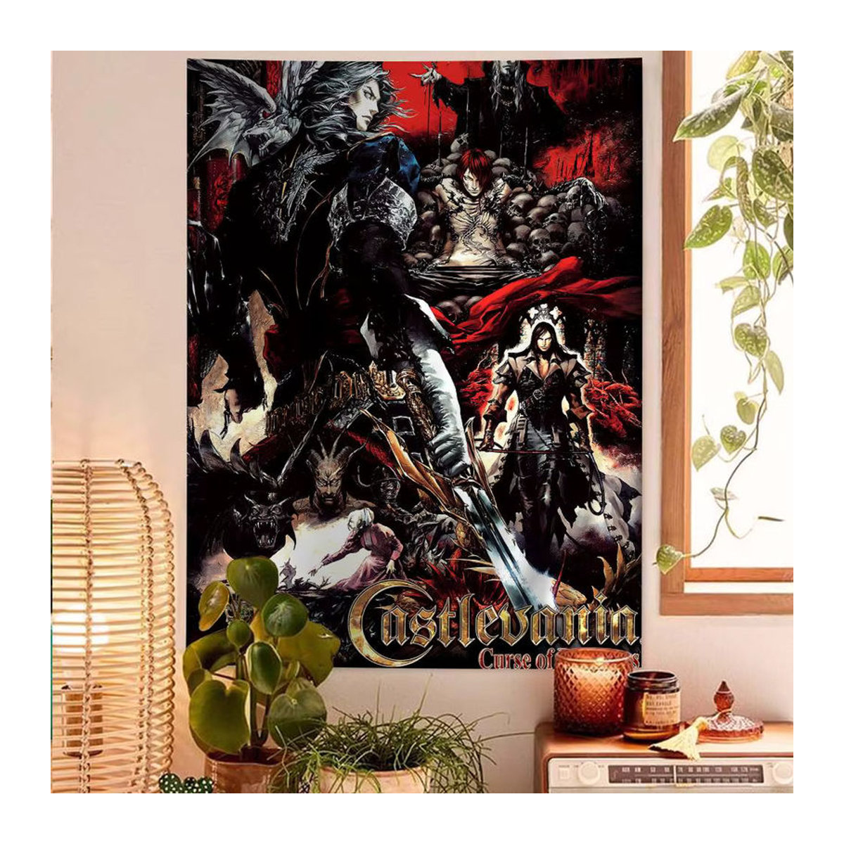 Castlevania Spieldagramm Wandteppich von Potdemiel, mehrfarbiger Textil-Wandteppich im Hochformat für deine Wohnzimmer Dekoration - Bild 4