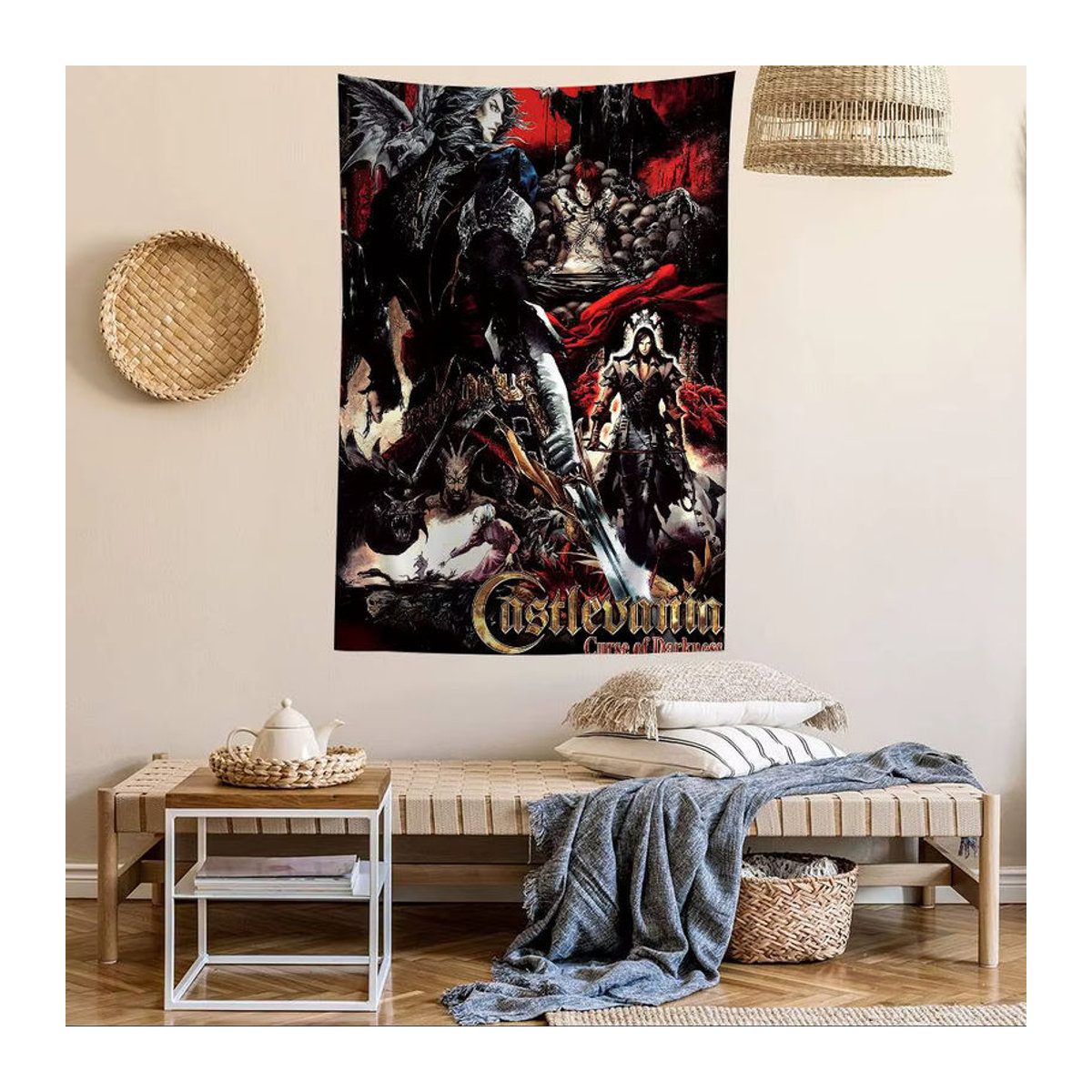 Castlevania Spieldagramm Wandteppich von Potdemiel, mehrfarbiger Textil-Wandteppich im Hochformat für deine Wohnzimmer Dekoration - Bild 6