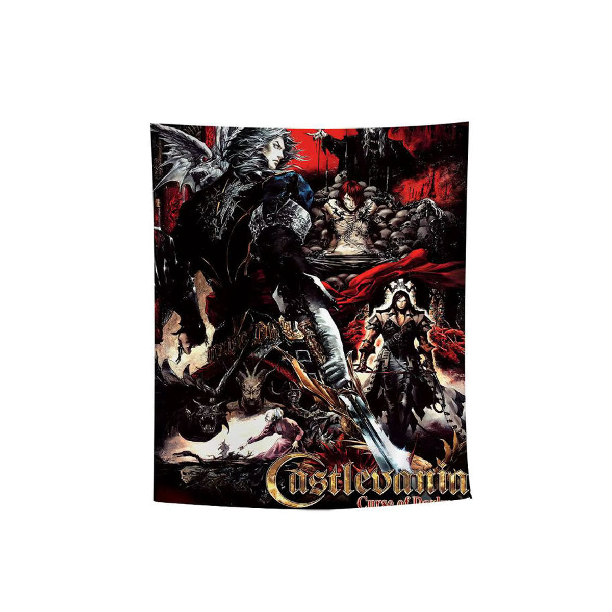 Castlevania Spieldagramm Wandteppich von Potdemiel, mehrfarbiger Textil-Wandteppich im Hochformat für deine Wohnzimmer Dekoration - Bild 7