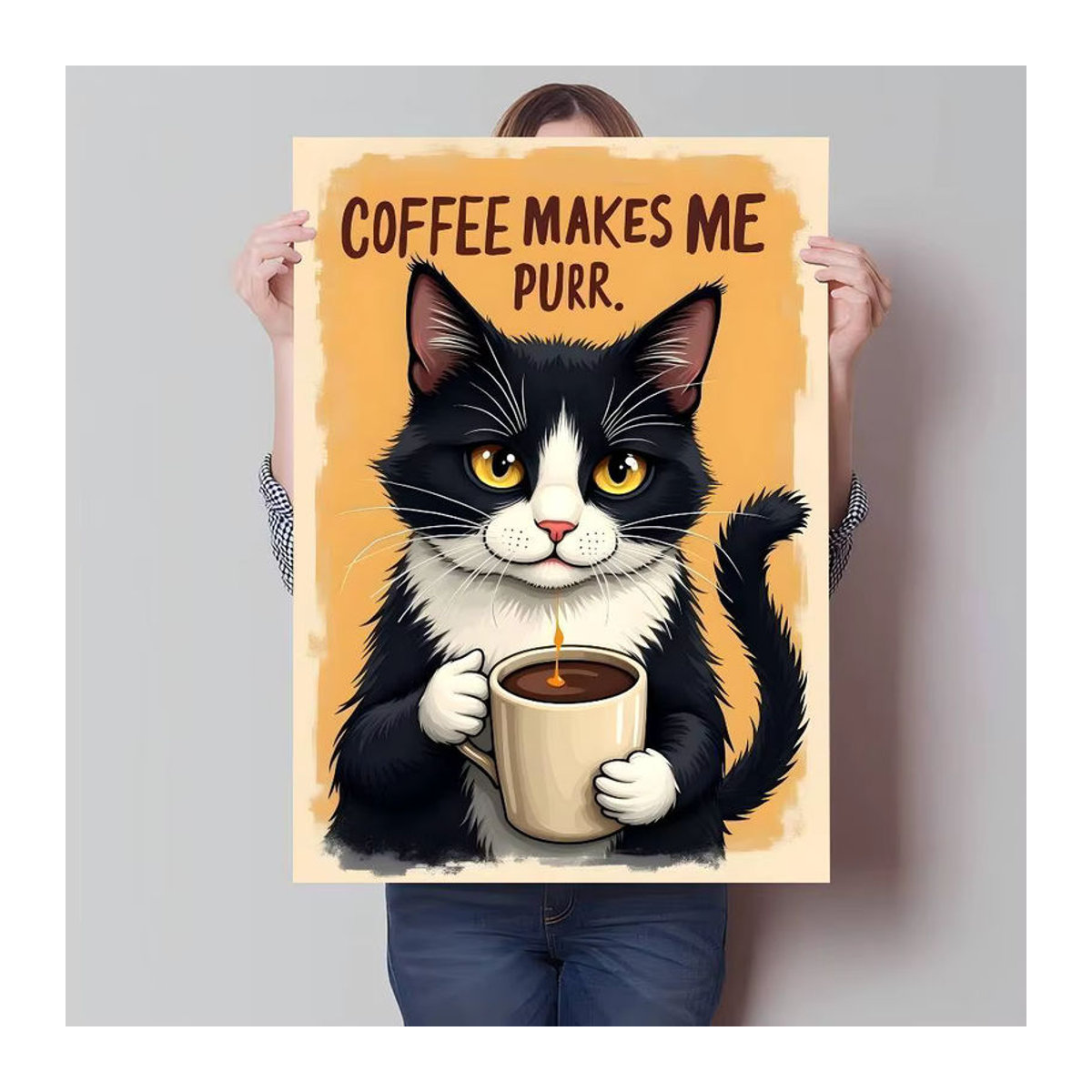 CAT ART Vintage Filmplakat Wanddeko aus Papier in Mehrfarbig - Bild 2