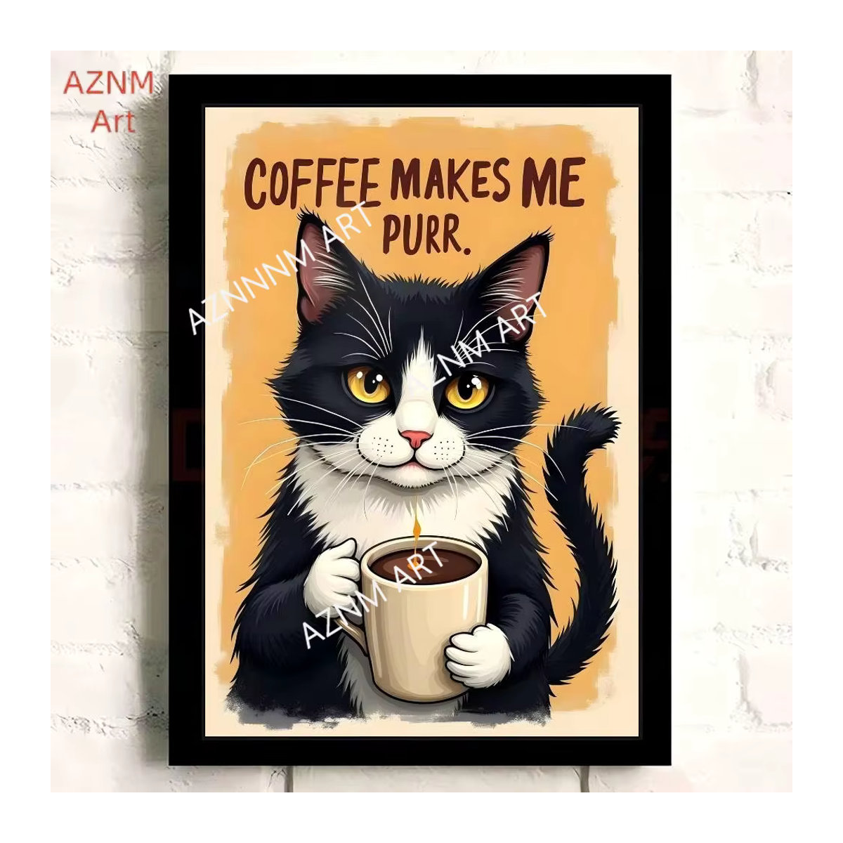 CAT ART Vintage Filmplakat Wandgemälde aus Papier in mehrfarbigem Design für Wandmontage oder Tischaufstellung - Bild 5
