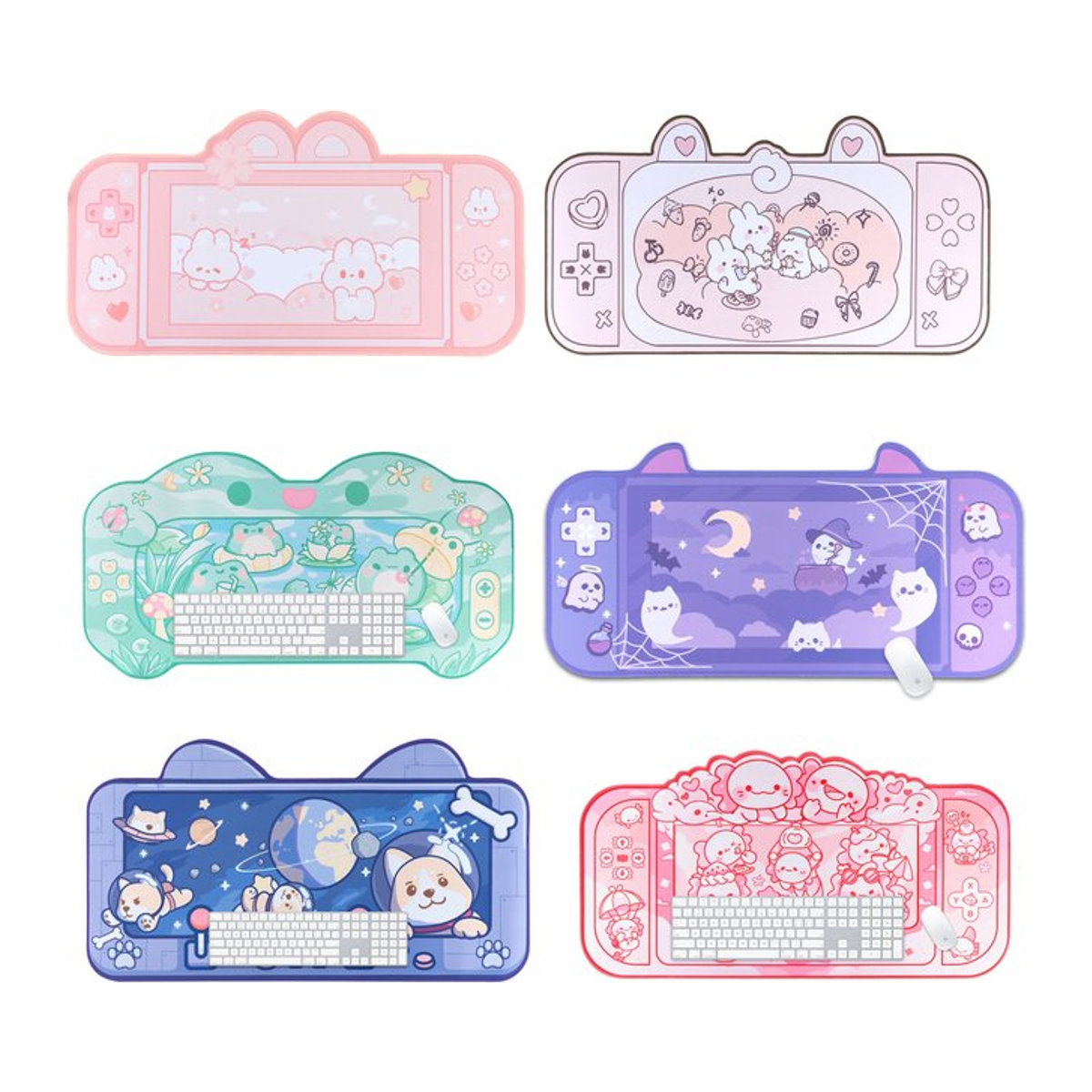 Caysolle Gaming Mousepad mit Kawaii Tier-Design in Lila für Desktop und Laptop - Bild 1