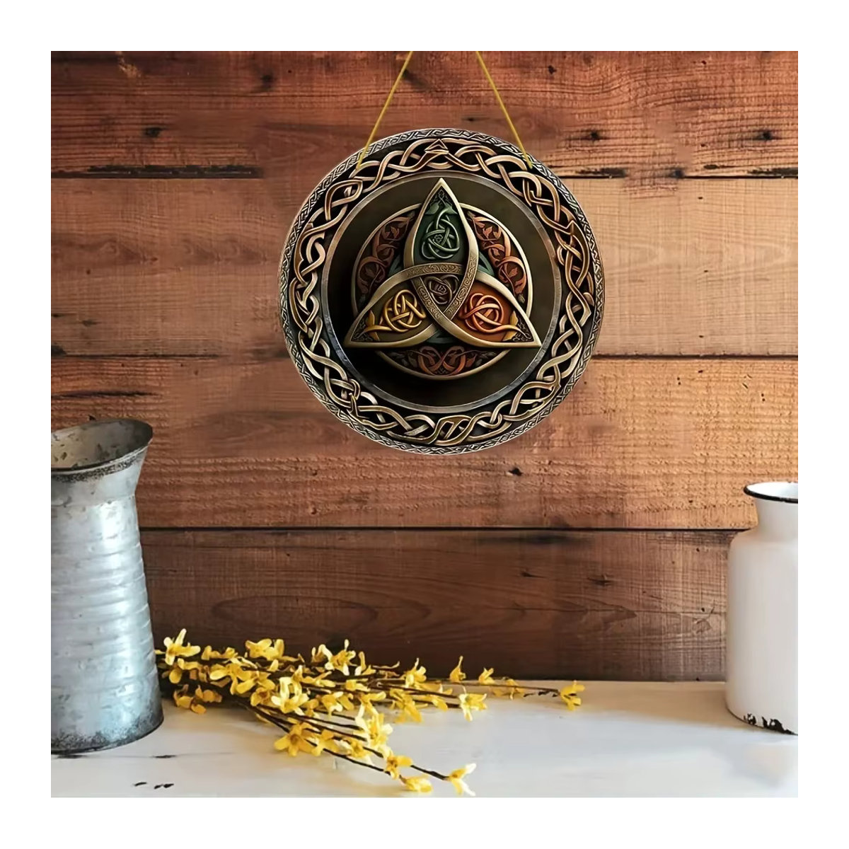 Celtic Crafts Keltische Triskelion Wandkunst aus Metall, mehrfarbig, B/T/H: 20,3 x 20,3 x 20,3 cm - Bild 5
