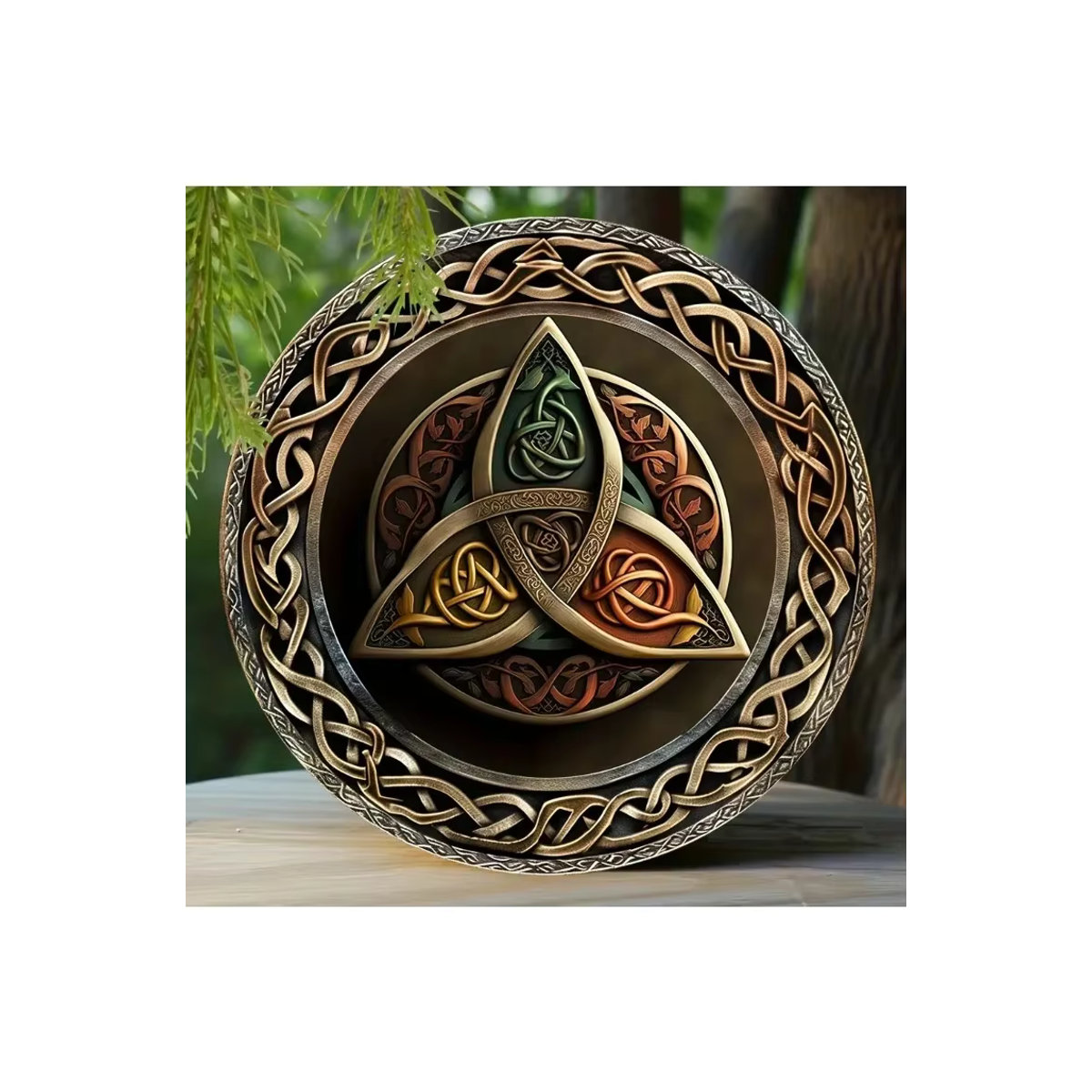 Celtic Crafts Keltische Triskelion Wandkunst aus Metall, mehrfarbig, B/T/H: 20,3 x 20,3 x 20,3 cm - Bild 6