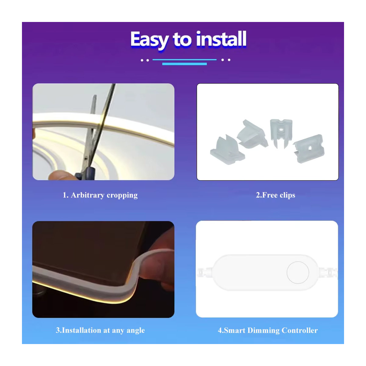 CENFAYA Neon LED-Streifen mit Homekit und Wifi, dimmbar, wasserdicht, weiß, 12V, Siri Sprachsteuerung - Bild 5